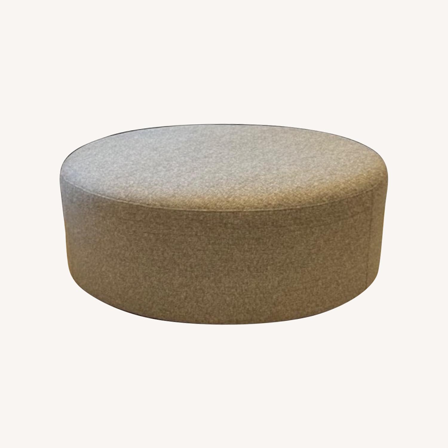 Light Gray Crate & Barrel Ottoman - image-0