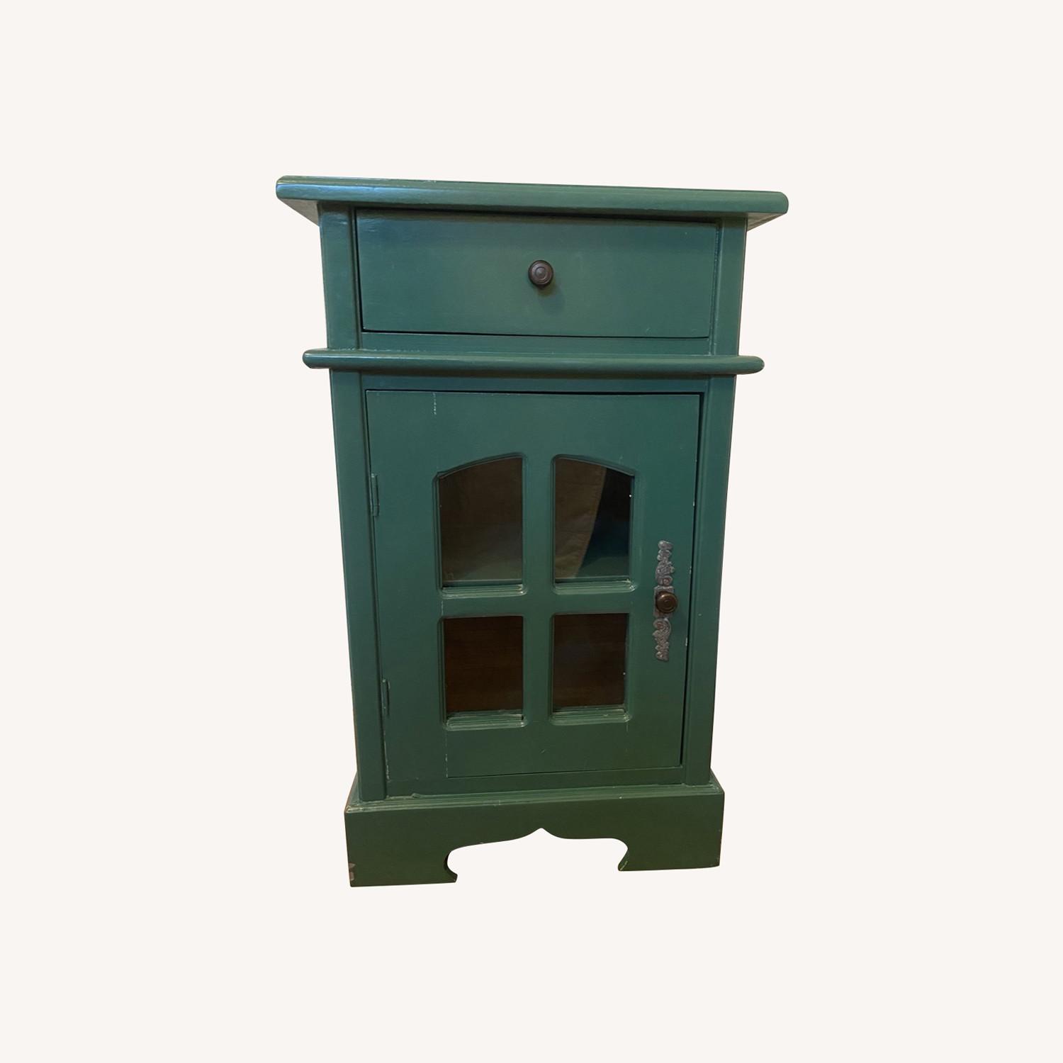 Dark Green Nightstand - image-0
