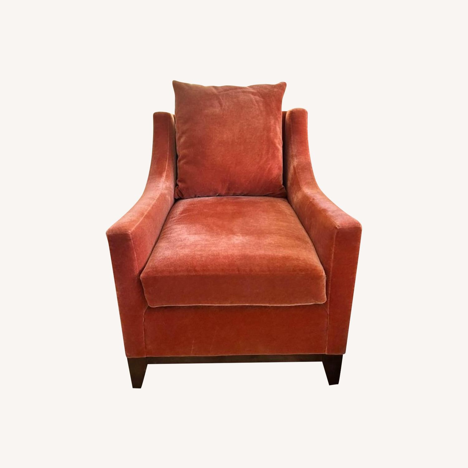 Williams-Sonoma Home Coral Velvet Accent Chair - image-0