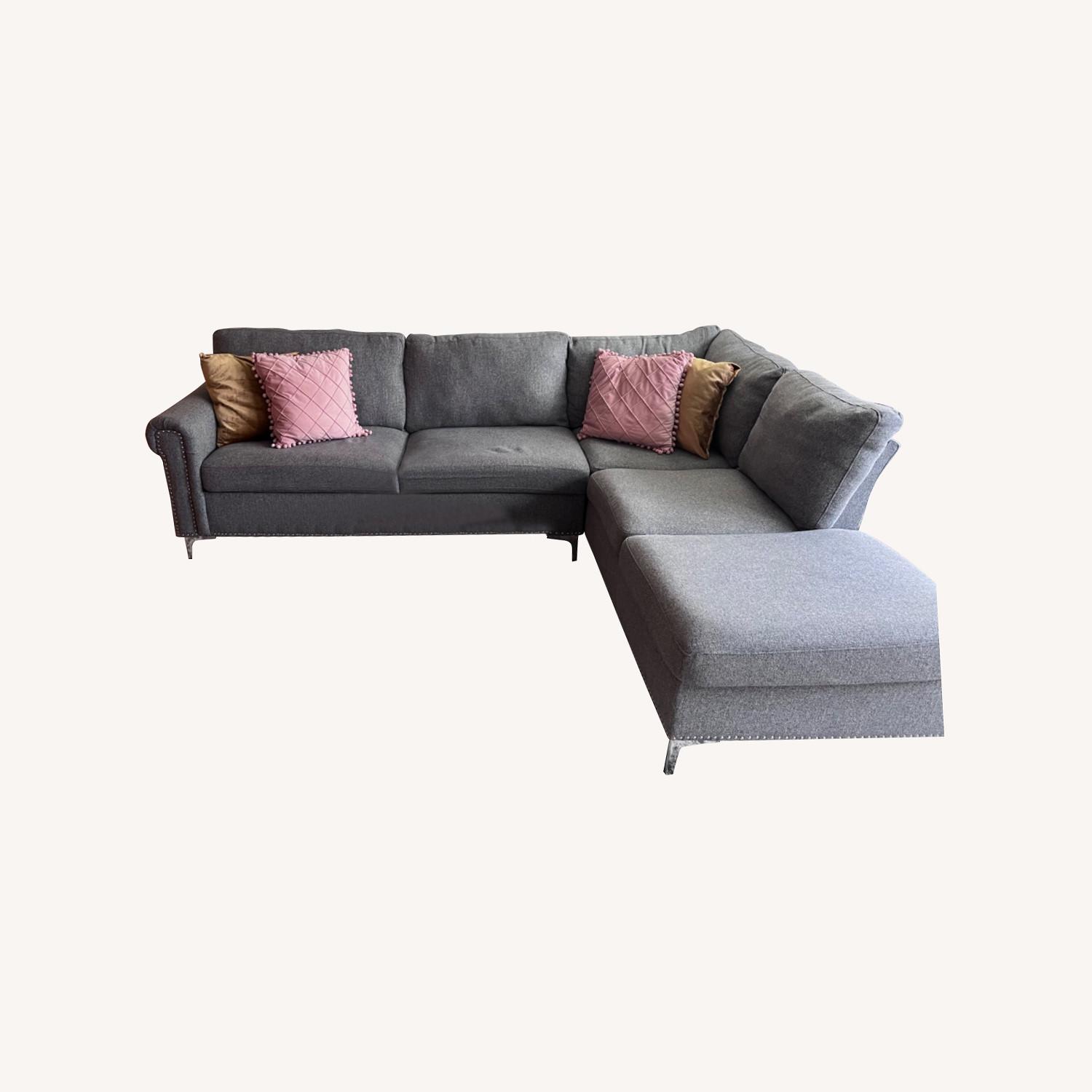 Gray Sectional Sofa - image-0