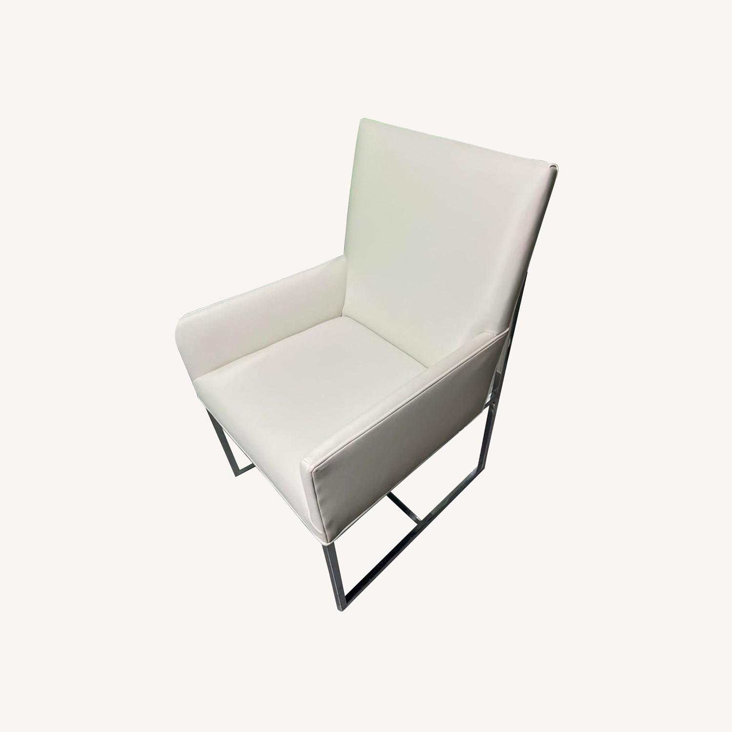 Gage Leather Arm Dining Chairs Set of 4 AptDeco