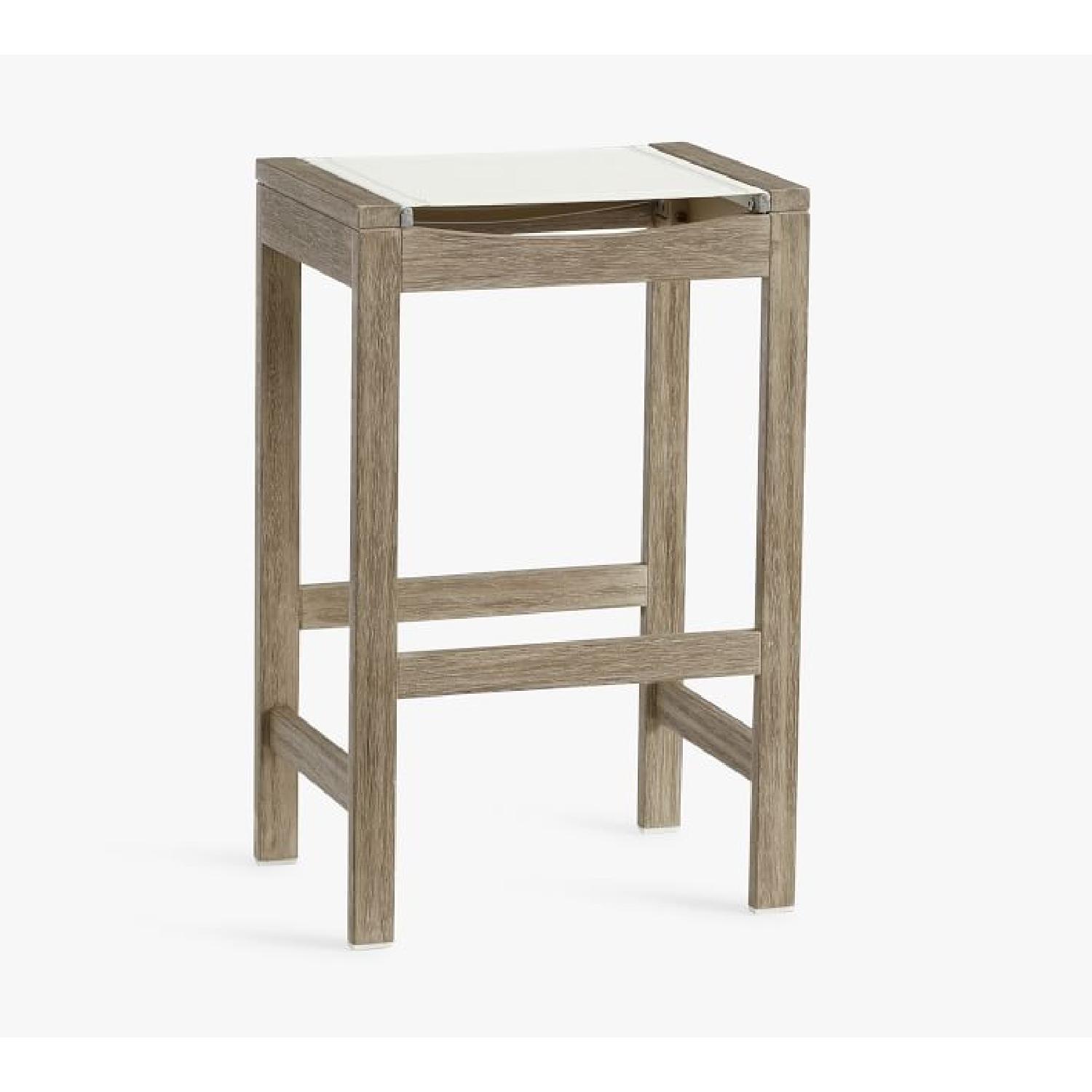 Pottery Barn Indio Eucalyptus Mesh Outdoor Stool - AptDeco