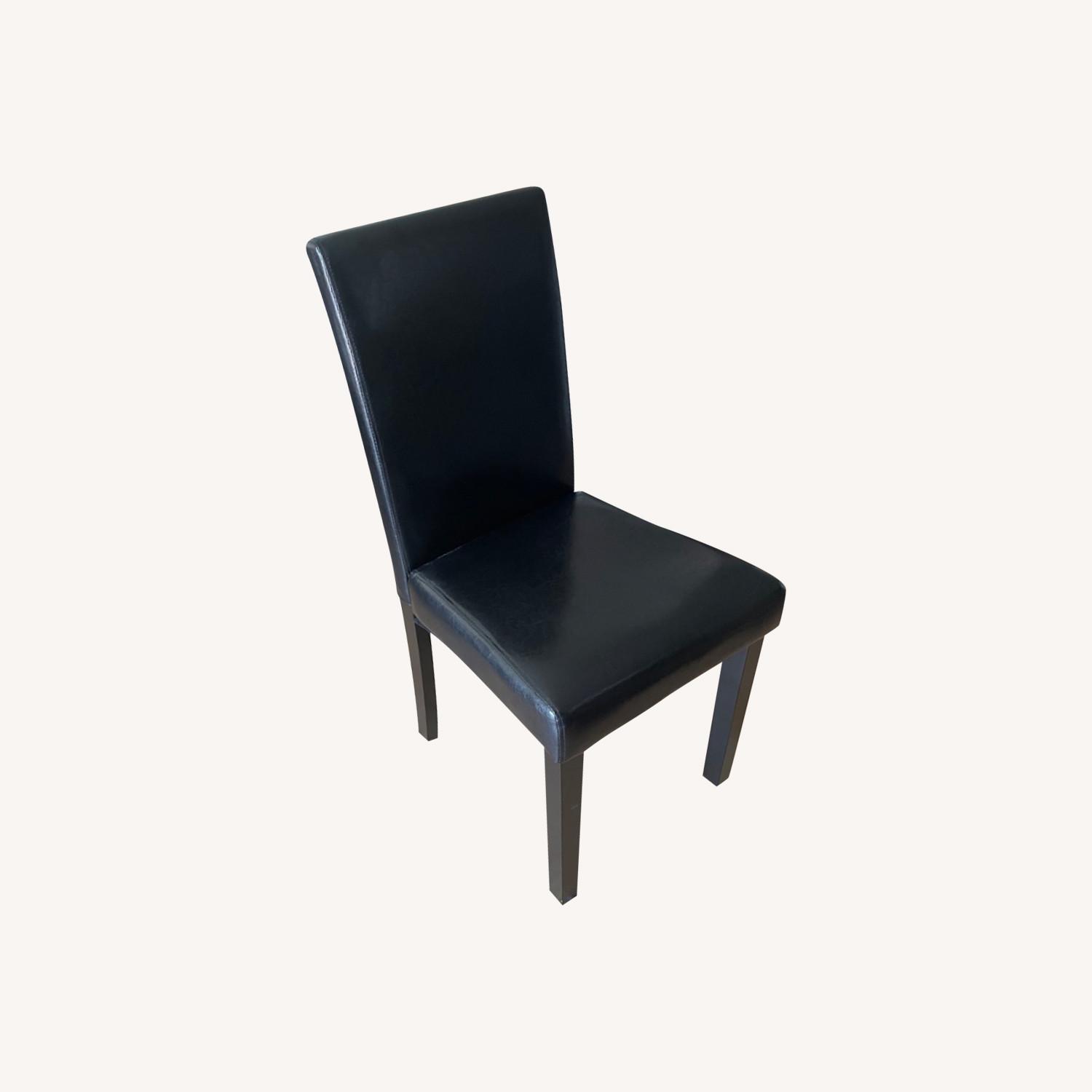 Wayfair Black Leather Dining Chairs - image-0