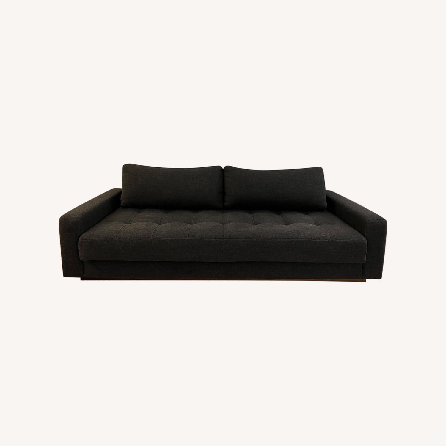 CB2 Claremont Dark Grey Sleeper Sofa Queen - image-0