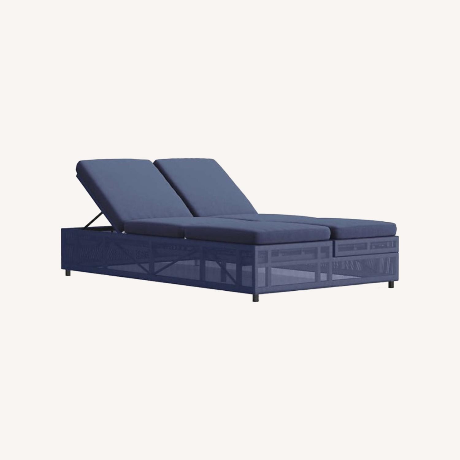 Crate & Barrel Dune Double Lounger NAVY - image-0