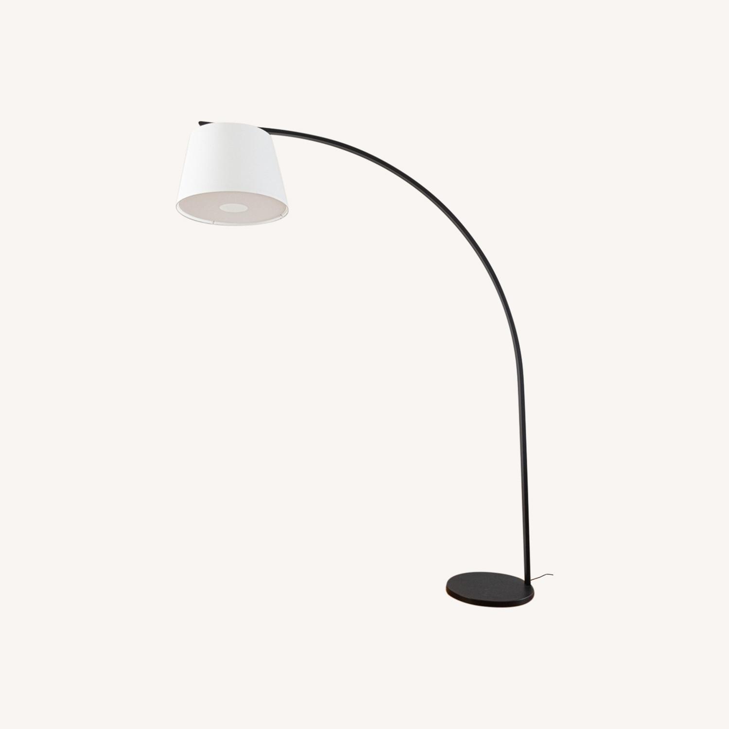 Room & Board Modern 7-Foot Curved Floor Lamp Dimmable - image-0