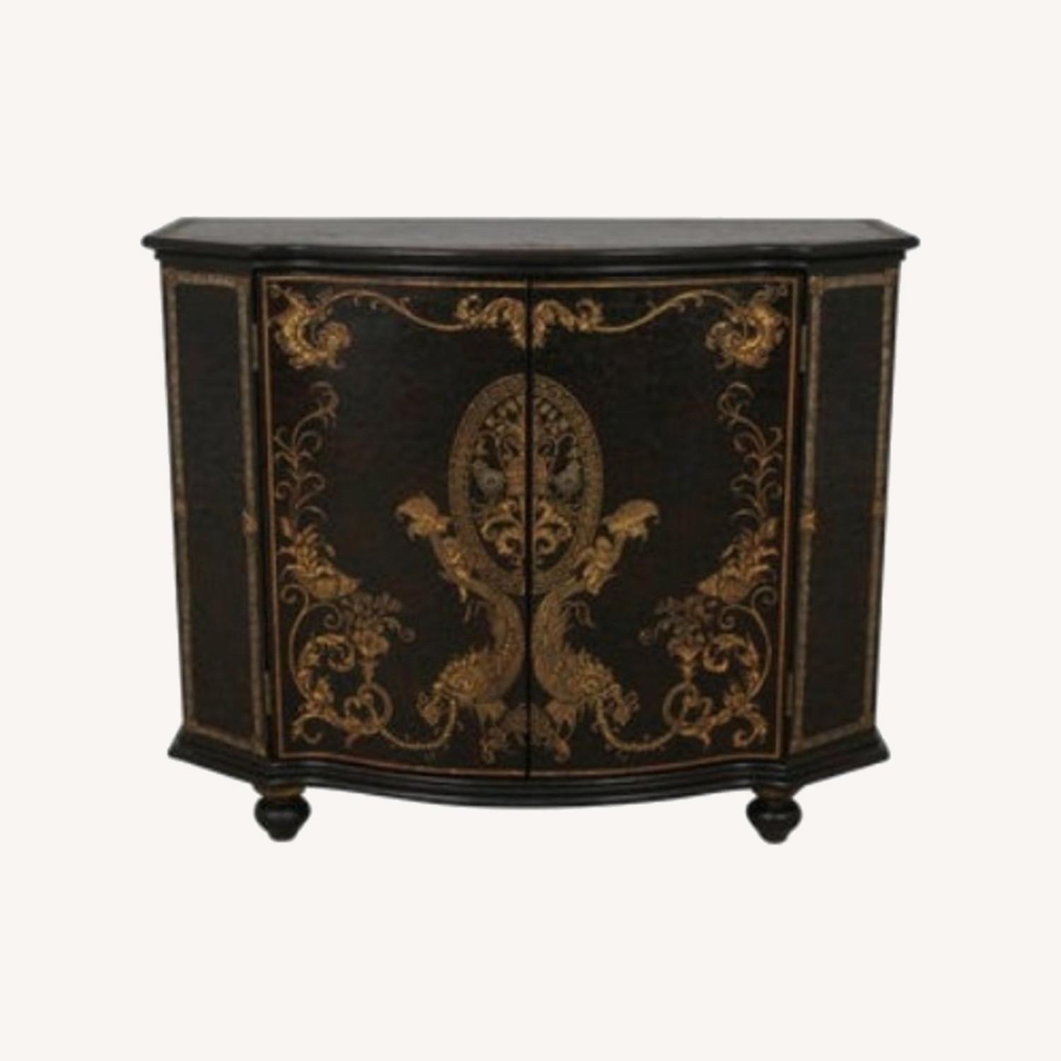Neoclassical Two Door Textured Finish Commode - image-0