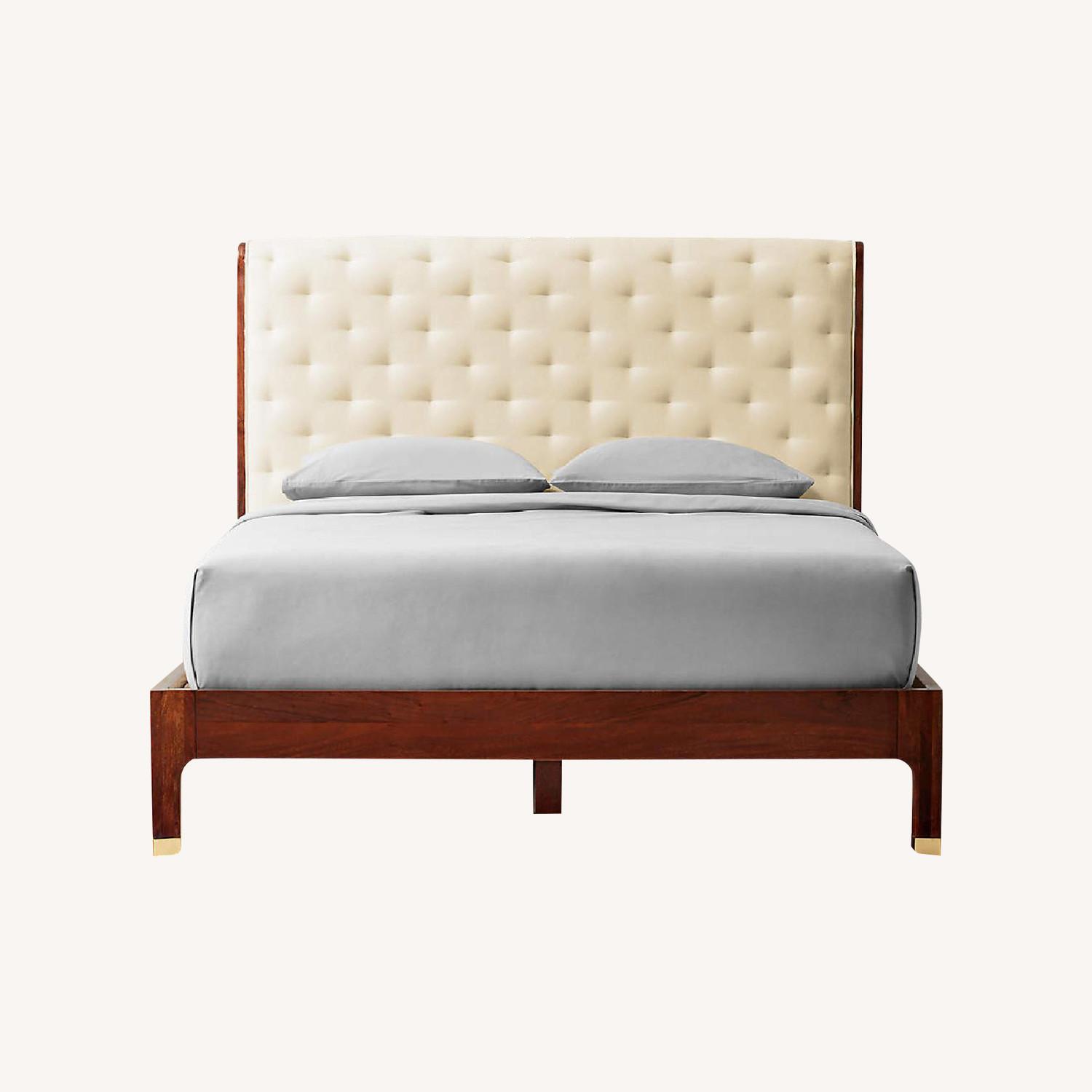 CB2 Crosby Tufted Queen Bed - image-0