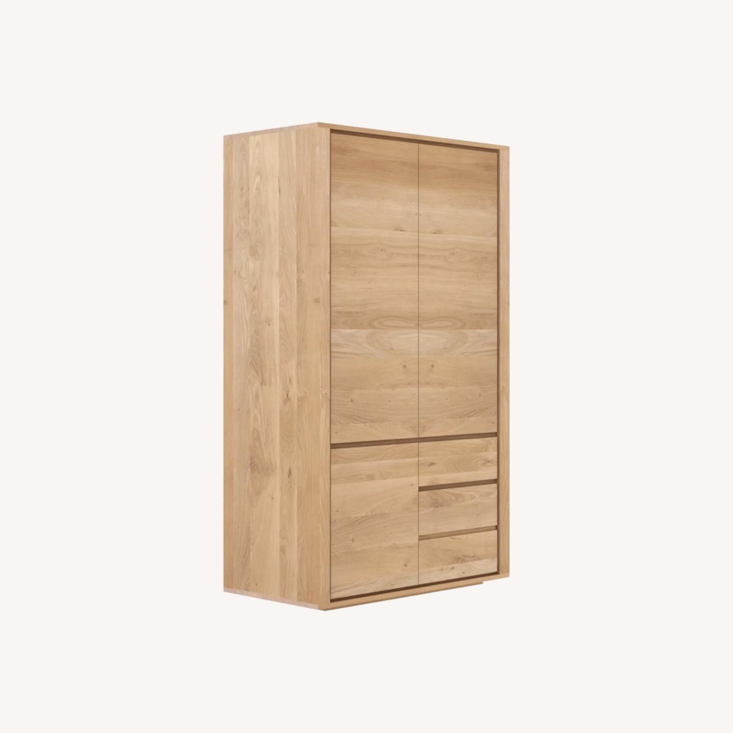 Ethnicraft Solid Oak Armoire / Wardrobe - AptDeco