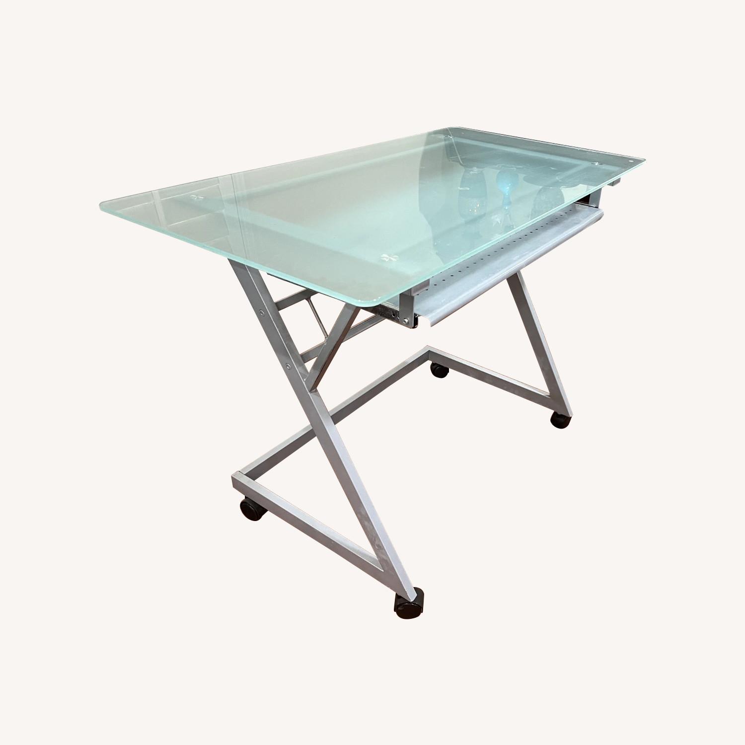Translucent Stylish Computer Swivel Desk - image-0