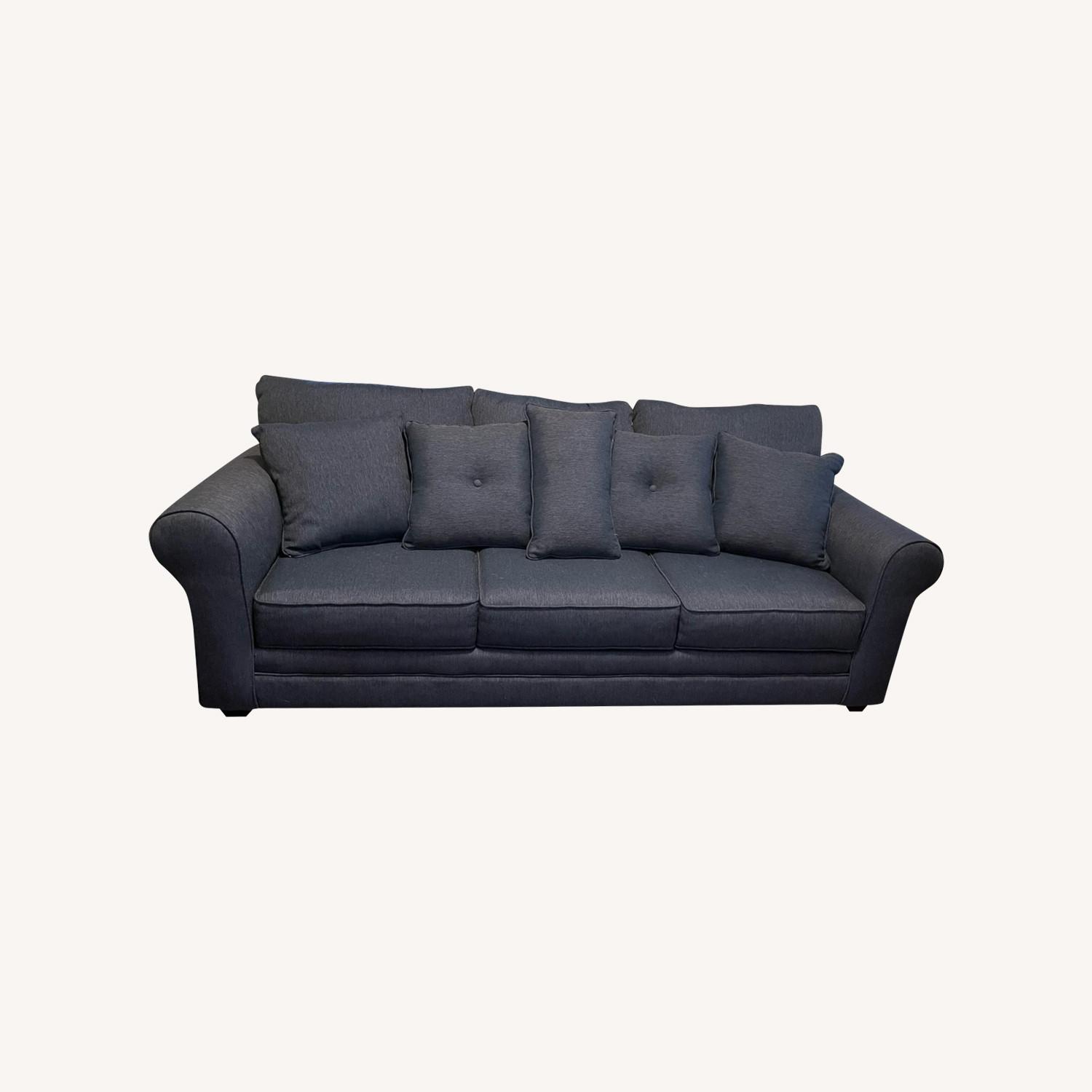 Raymour &amp; Flanigan Blue McKinley Sofa - AptDeco