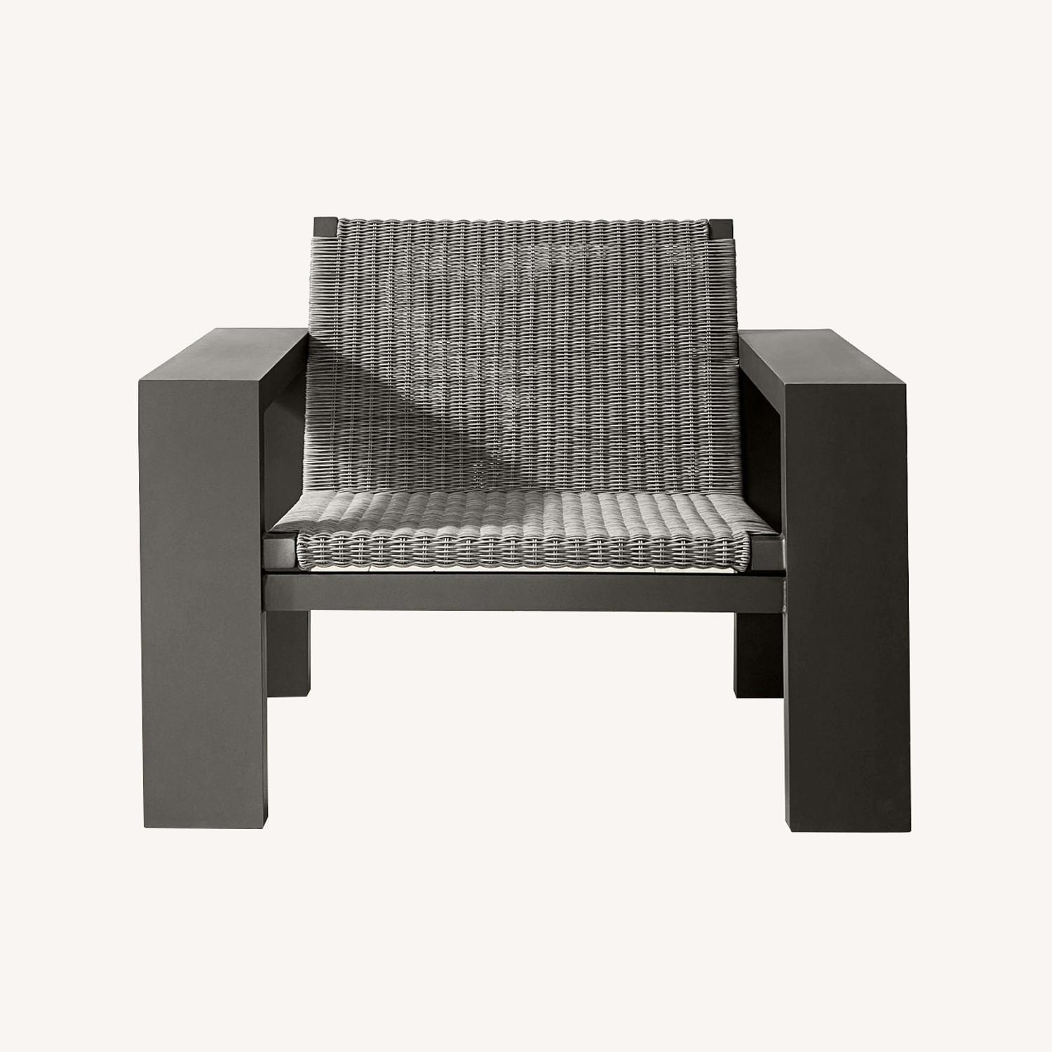 Williams SonomaLarnaca Outdoor Slate Grey Metal Chair - image-0