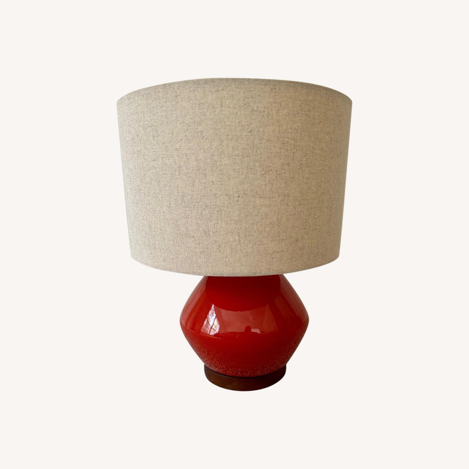 West Elm Red Table Lamp - image-0