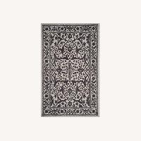 Safavieh Black and Grey Wool Rug 4 x 6