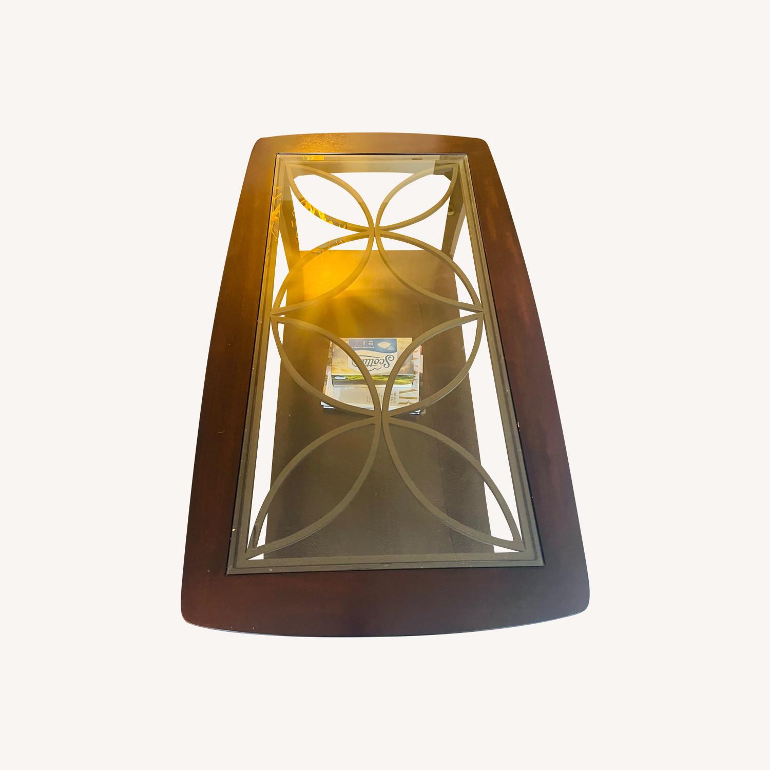 Raymour & Flanigan Rectangular Glass Coffee Table - image-0