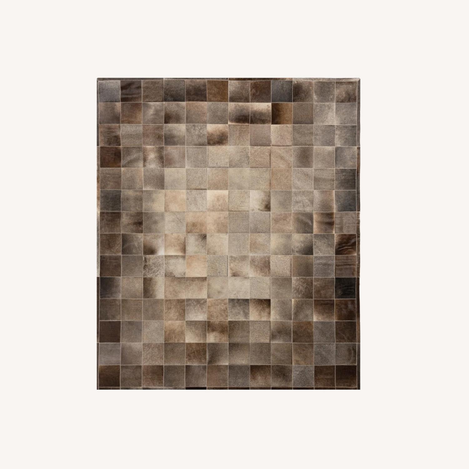 Tile Rig Ben Soleimani South American Cowhide Tile Rug - AptDeco