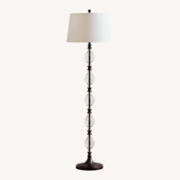 Pottery Barn Marston 60" White Glass Floor Lamp