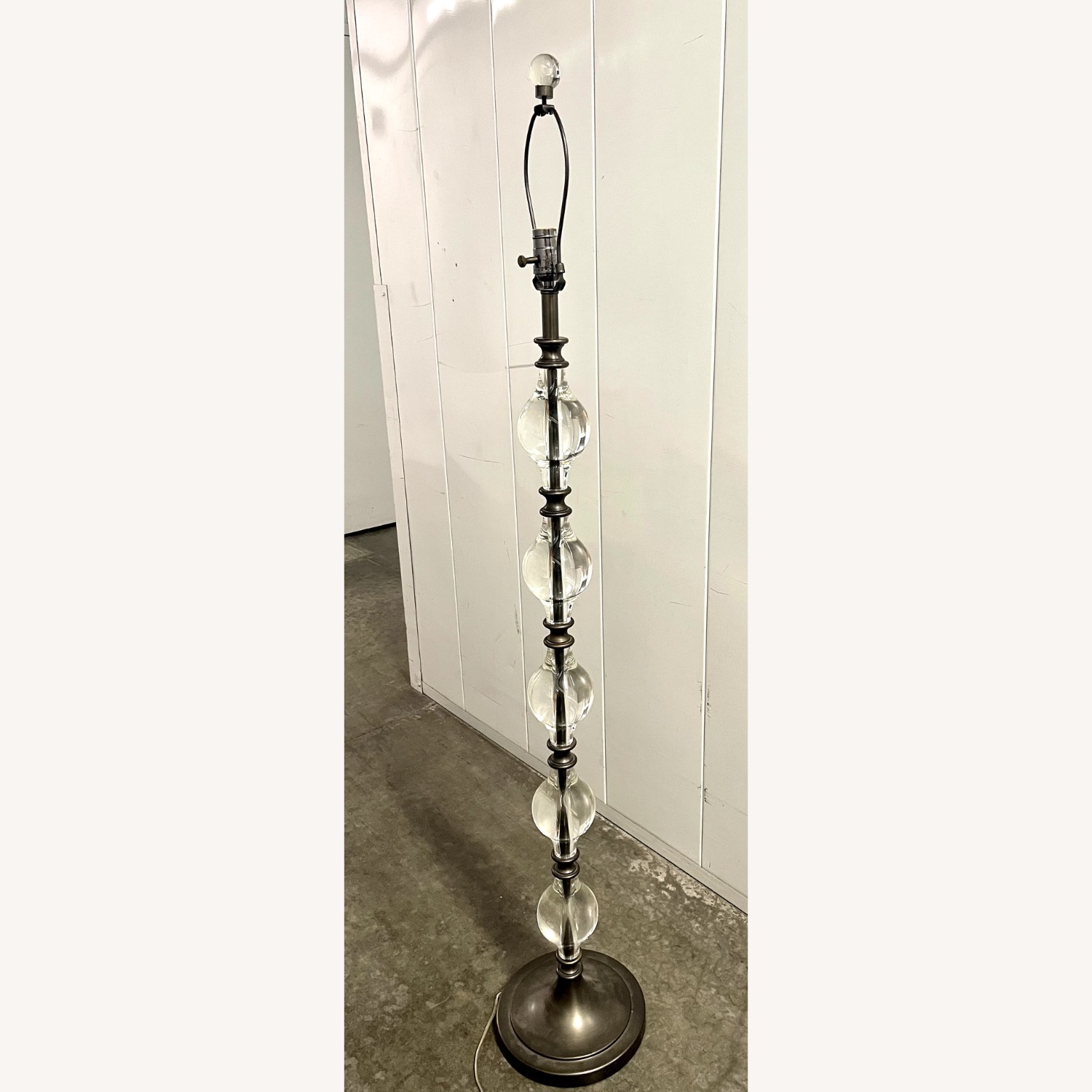 Pottery Barn Marston 60" White Glass Floor Lamp - image-6