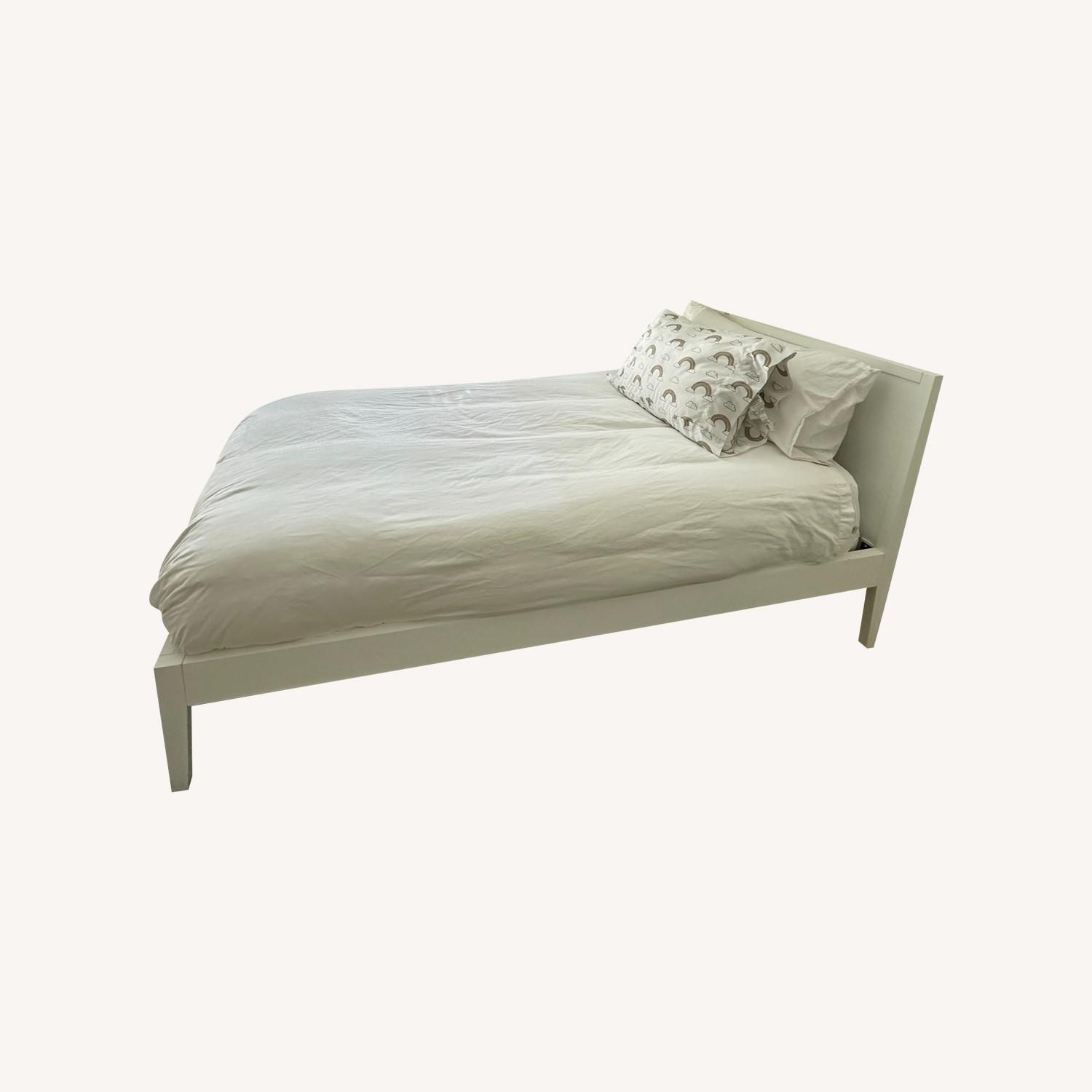 Crate & Barrel Ever Simple White Twin Bed AptDeco