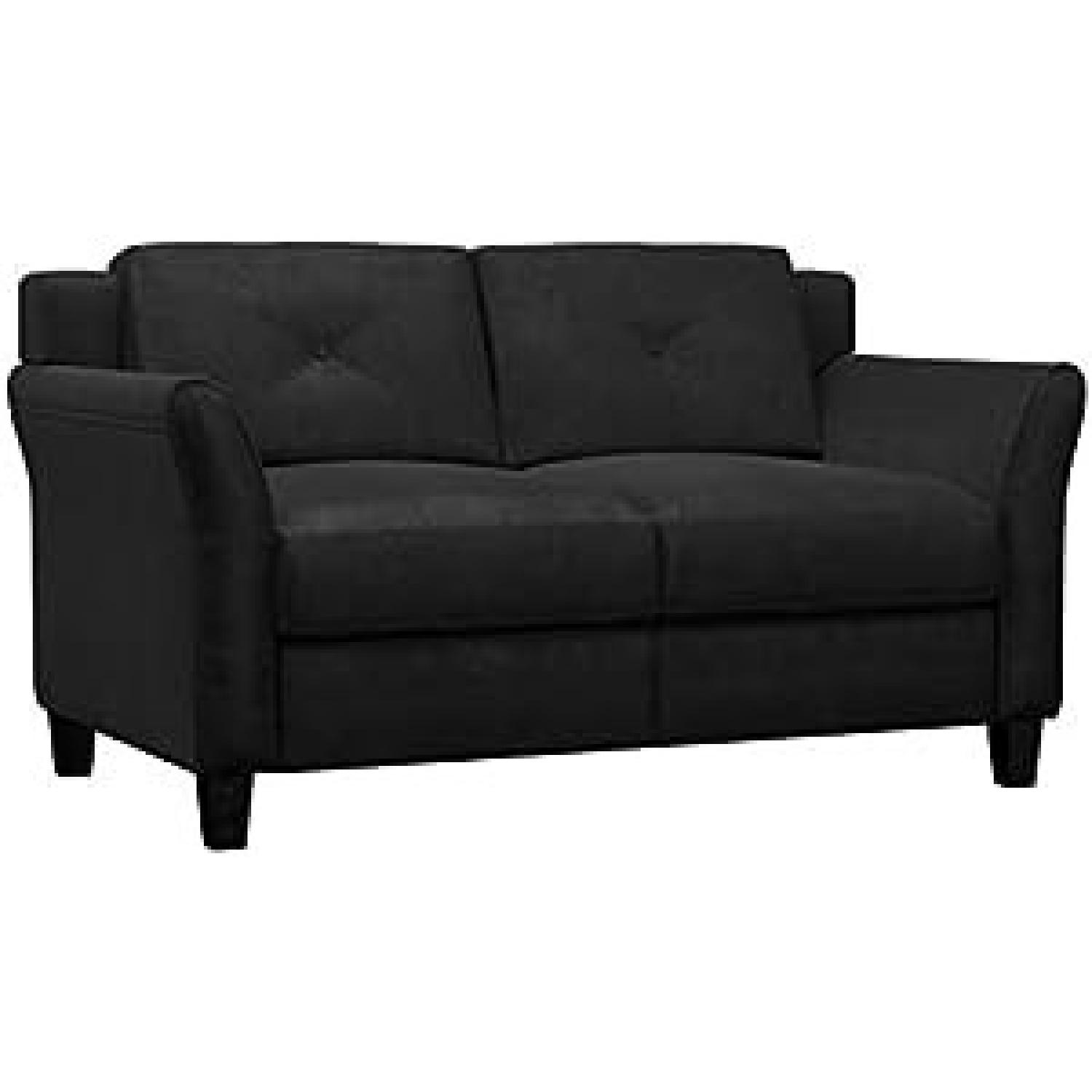 Lifestyle Solutions Black Loveseat Sofa - image-4