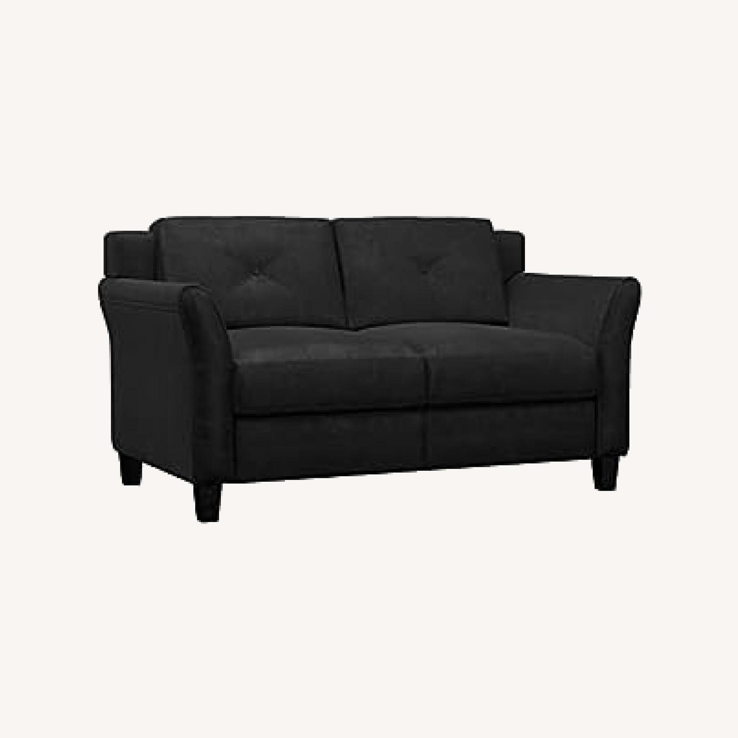 Lifestyle Solutions Black Loveseat Sofa - image-0
