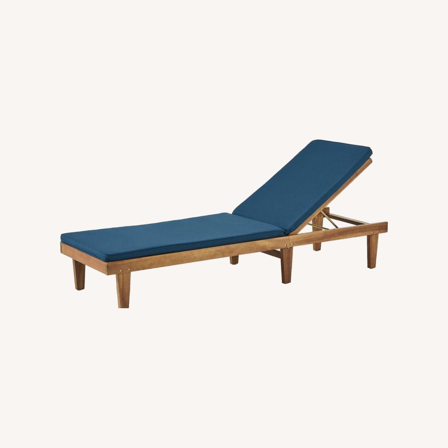 Christopher Knight Home Two Acacia Outdoor Chaise Loungers AptDeco