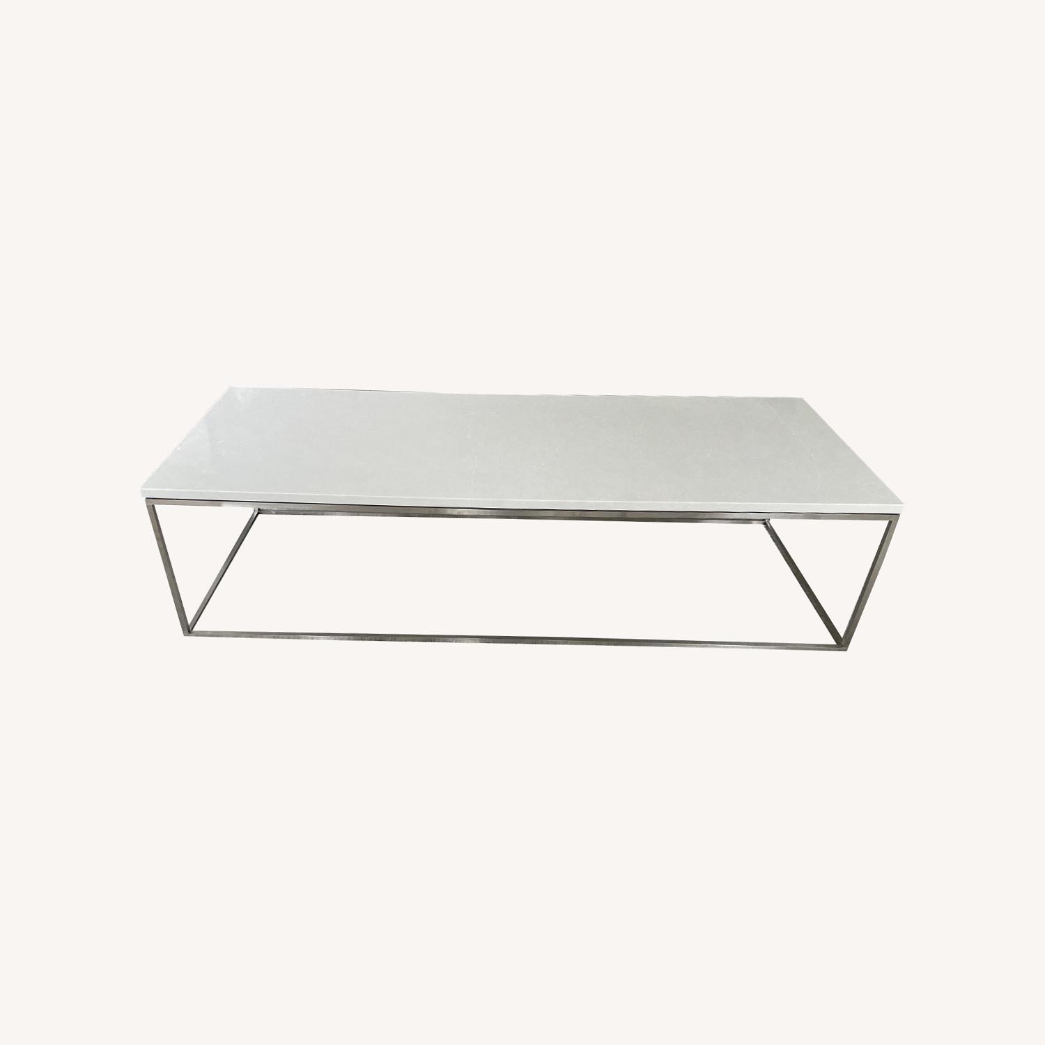 Room & Board Light Grey Quartz Tyne Coffee Table AptDeco