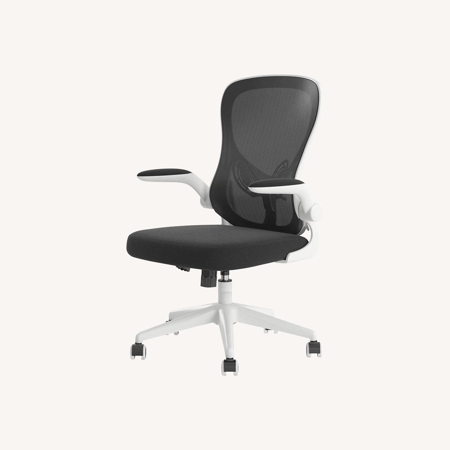 Office Chair with Lumbar Support and Flipup Arms AptDeco