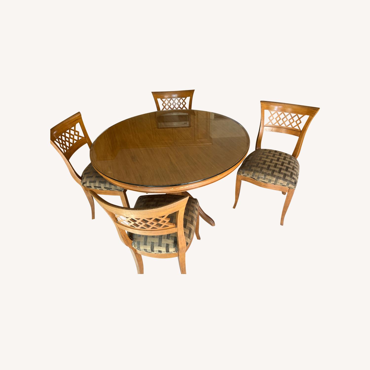 American Woodcrafters Dining Table Set AptDeco
