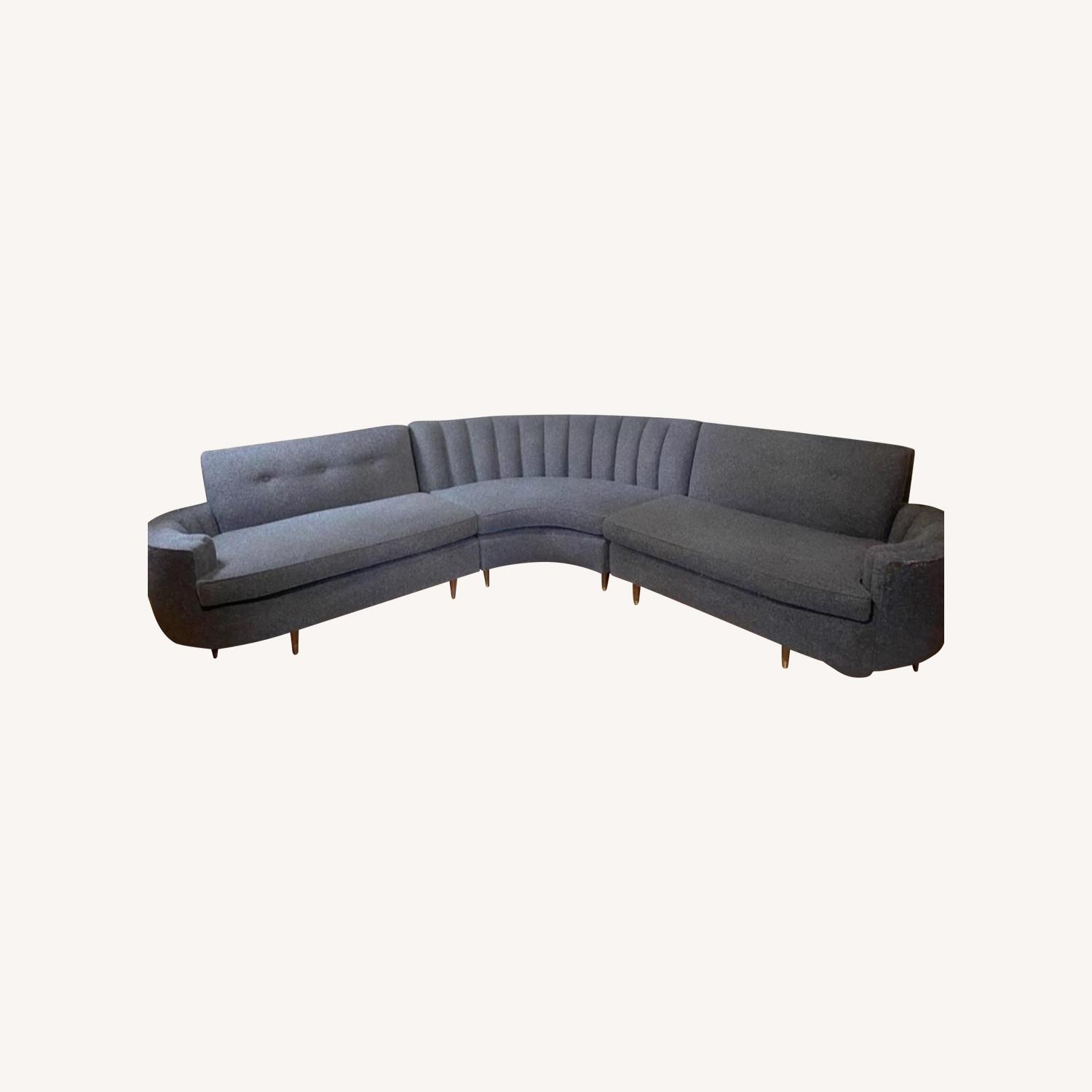 Mid Century Modern (MCM) Serpentine Sectional - image-0