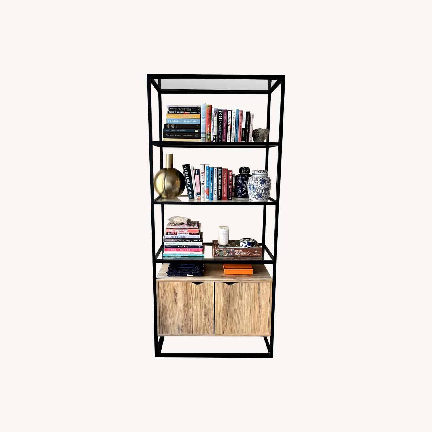 Target Studio McGee Bookcase with Glass Shelves AptDeco
