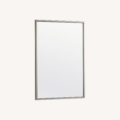 West Elm Industrial Entryway Mirror, Mango Wood AptDeco