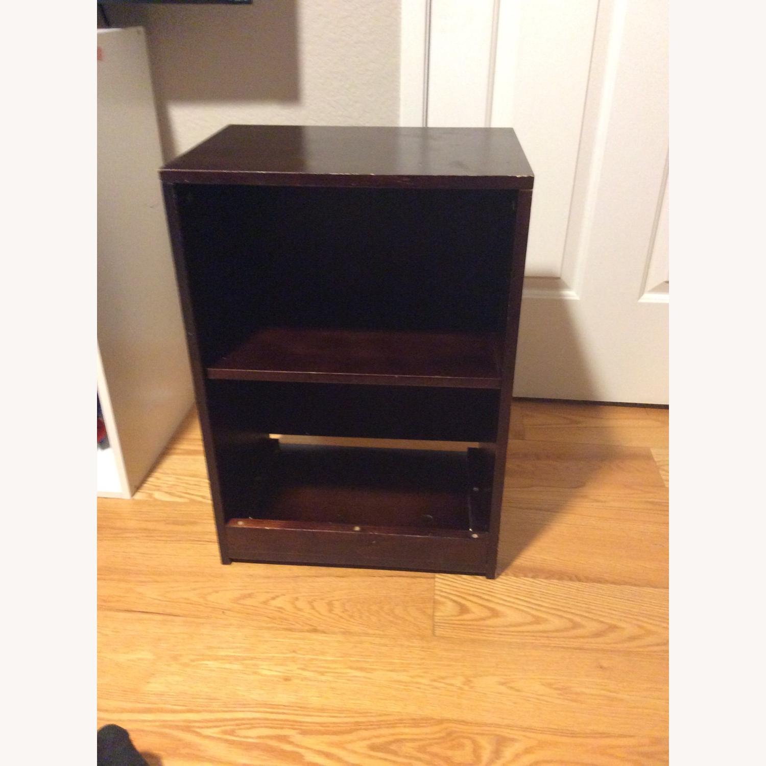IKEA Dark Brown Nightstand Two Shelf - image-1