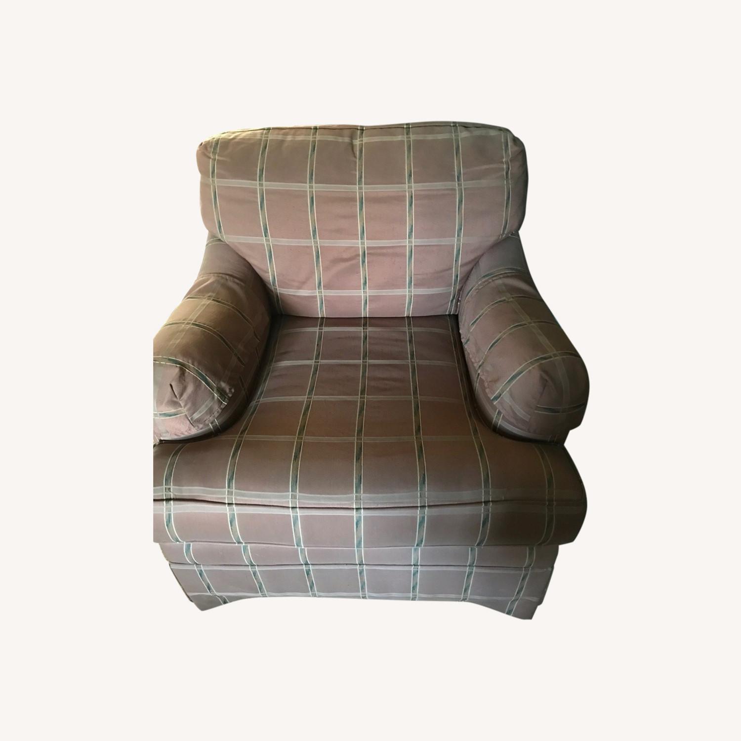 Ethan Allen Striped Easy Chair - image-0