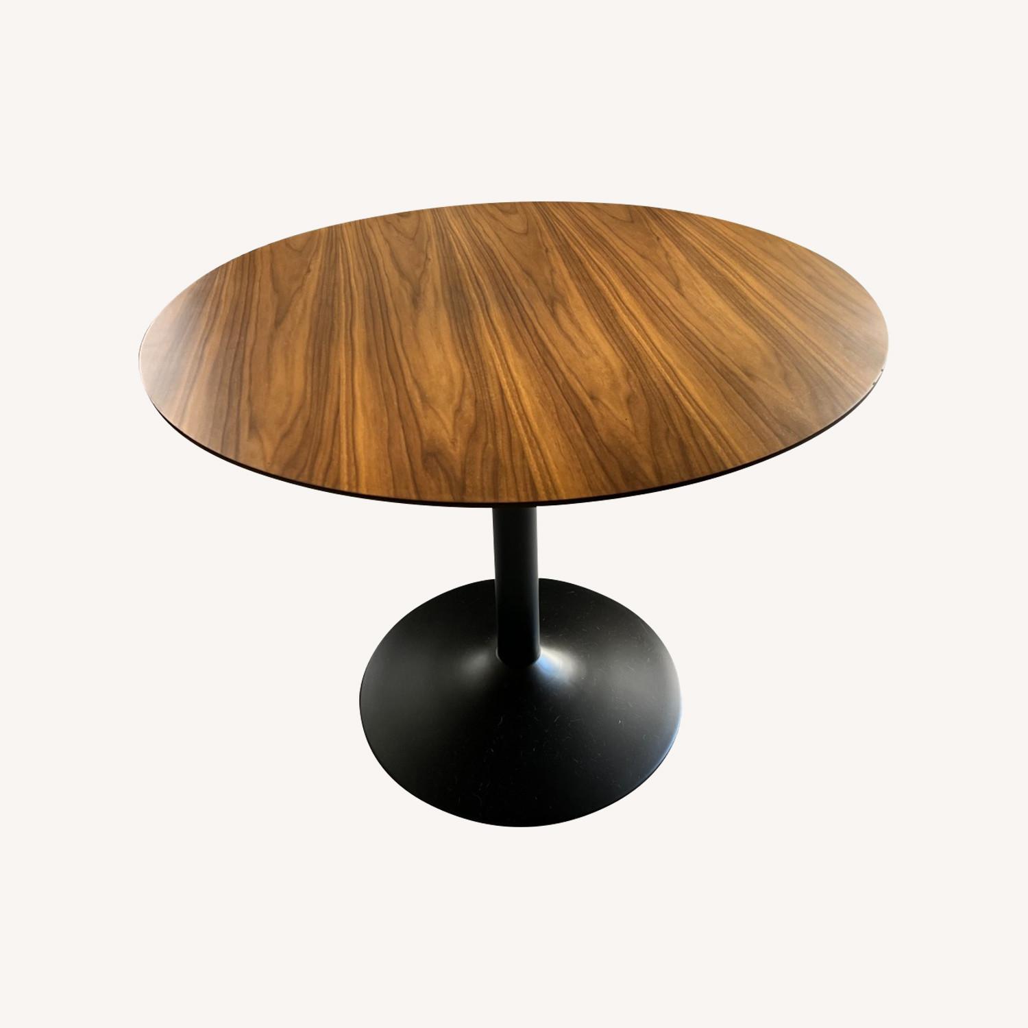 40" Walnut-topped Pedestal Table - image-0