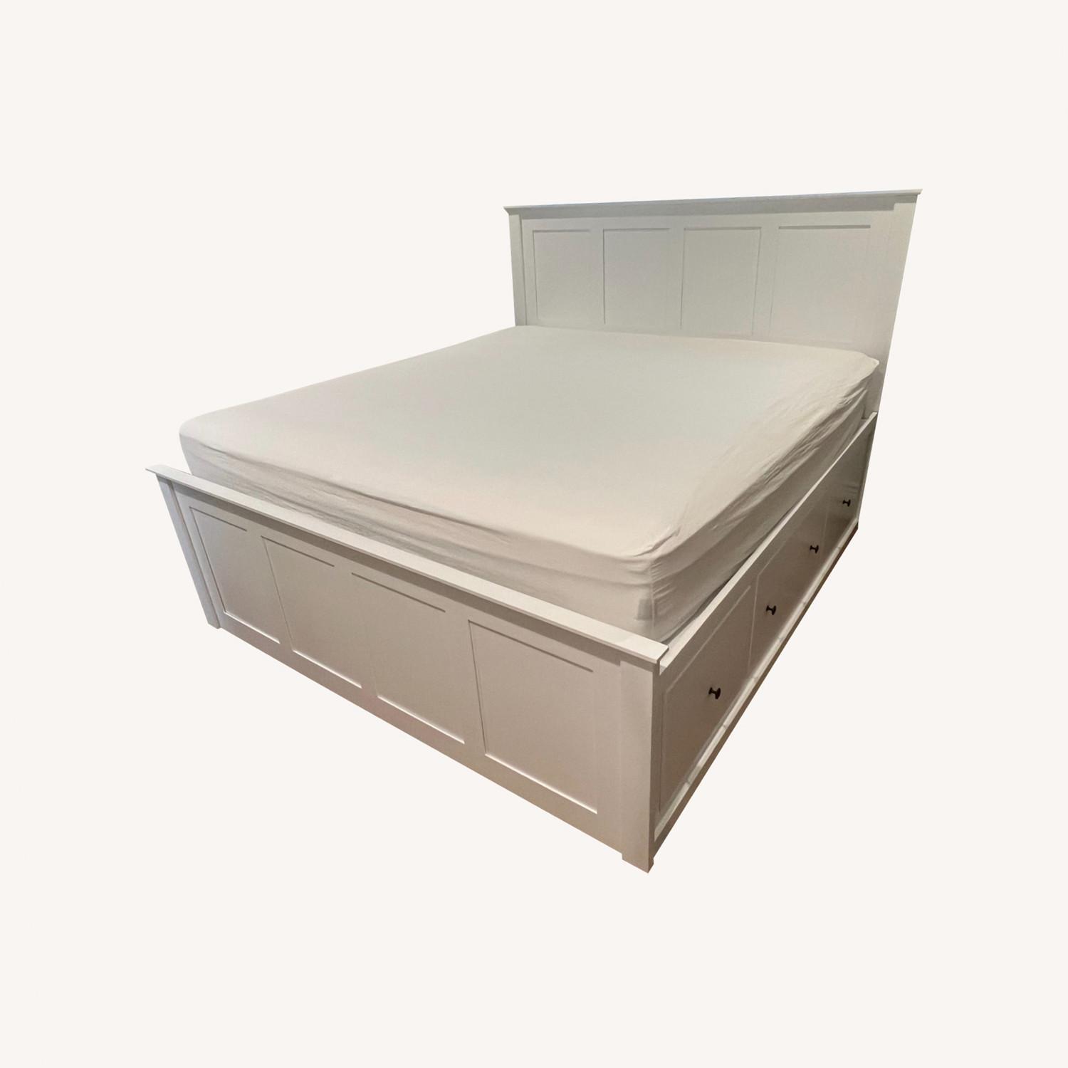 Solid Wood King Storage Bed - image-0