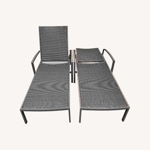 Outdoor Wicker Chaise Lounge AptDeco