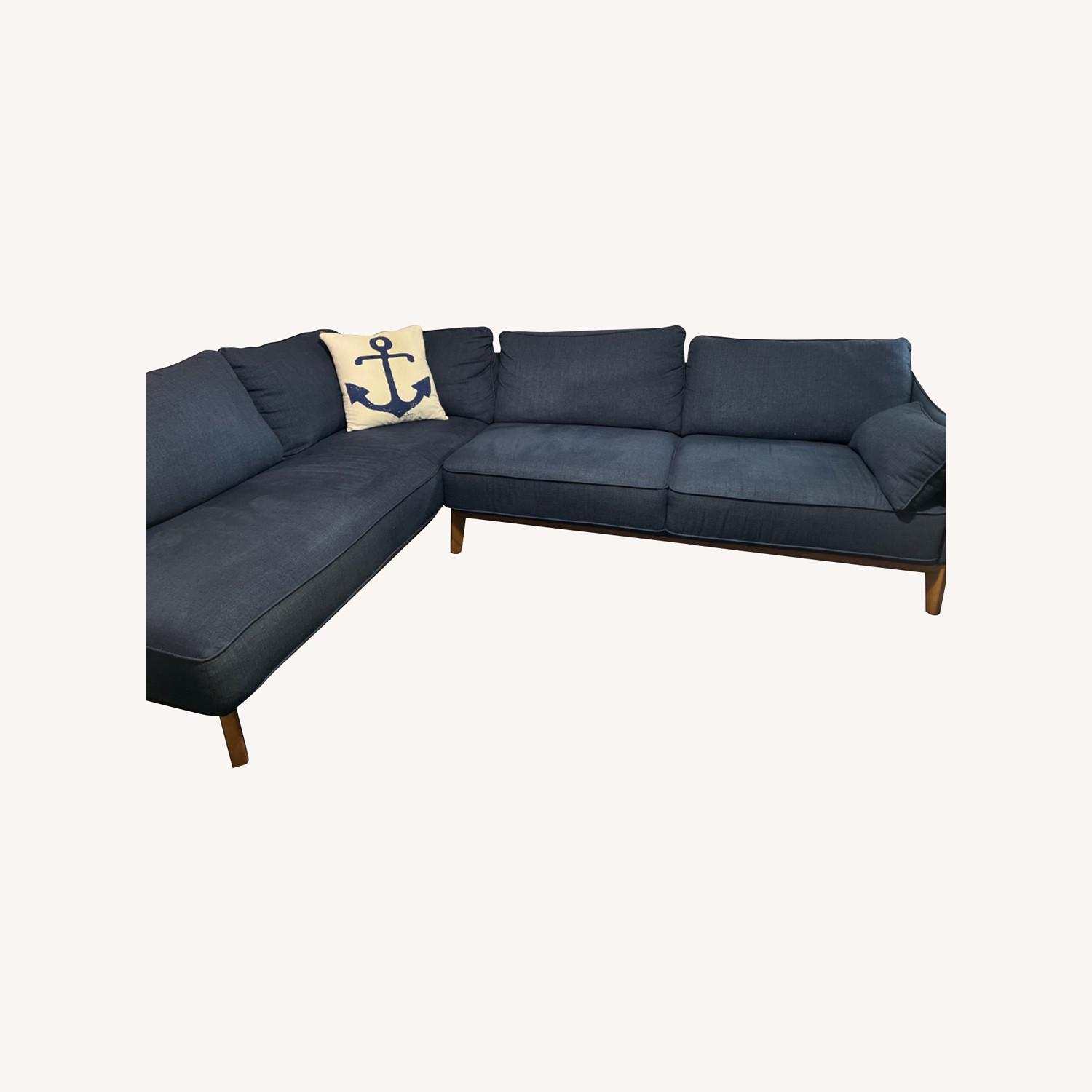 Macy's Navy Blue Sectional AptDeco