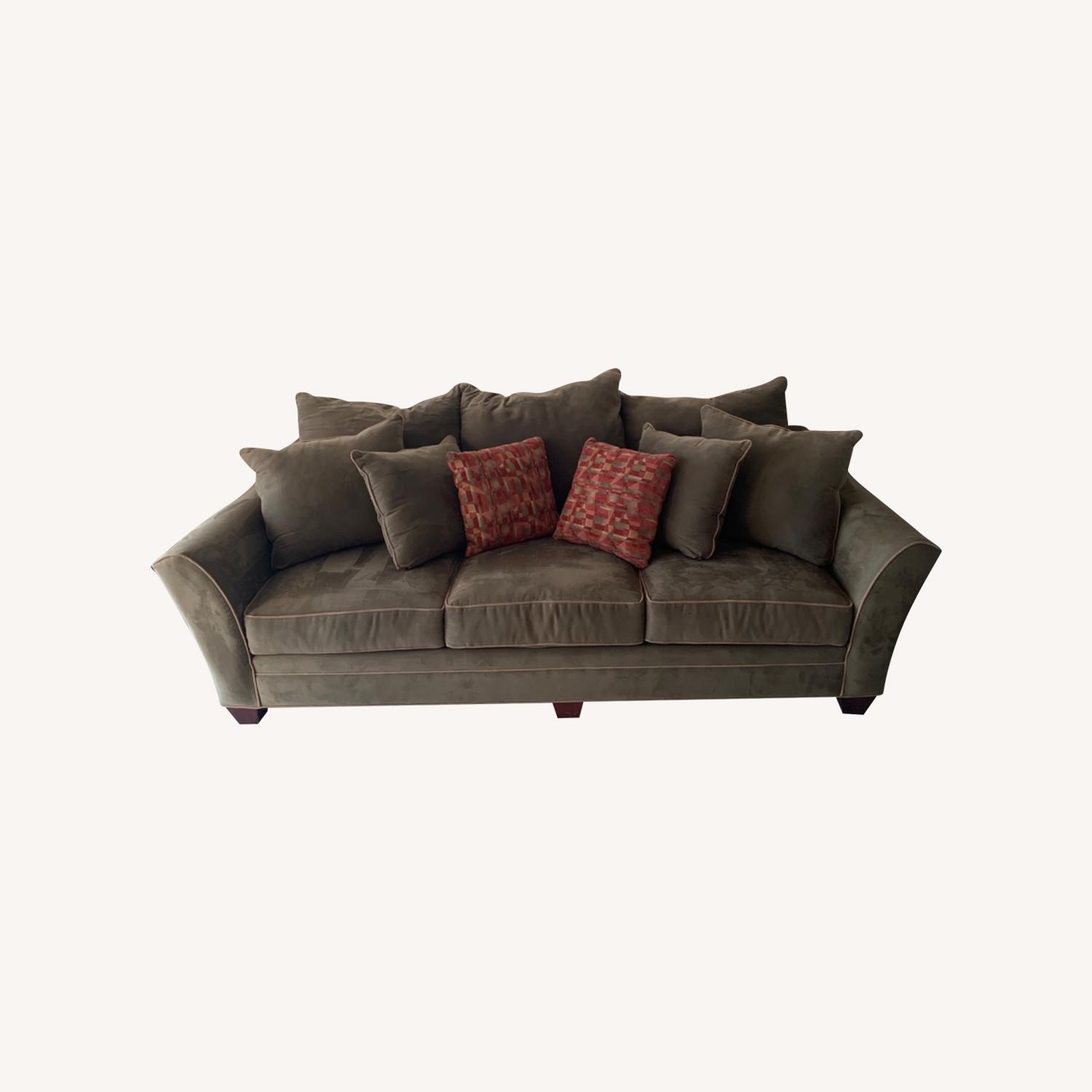 Olive Green Sofa - image-0