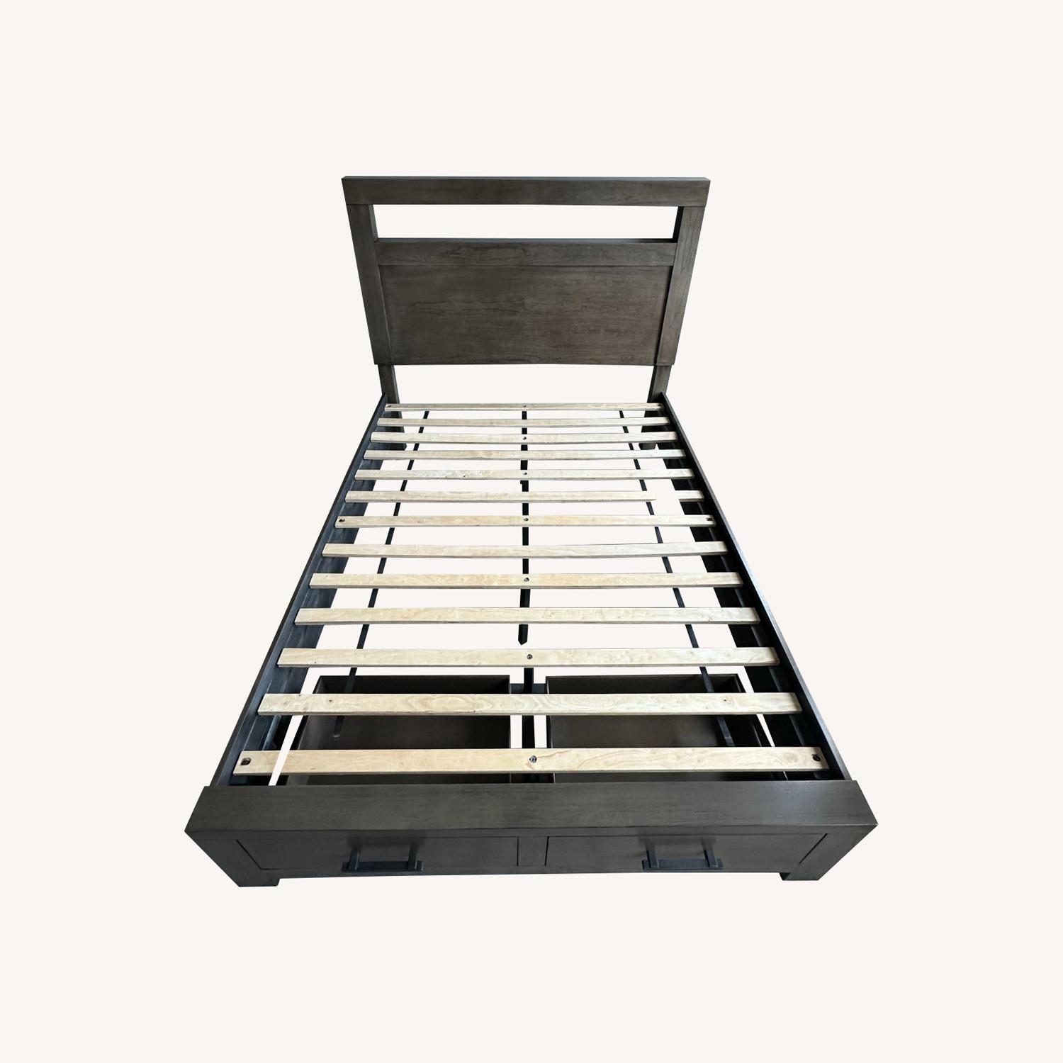 Ashley Furniture Queen Wood Bed with 2 Storage Drawers AptDeco