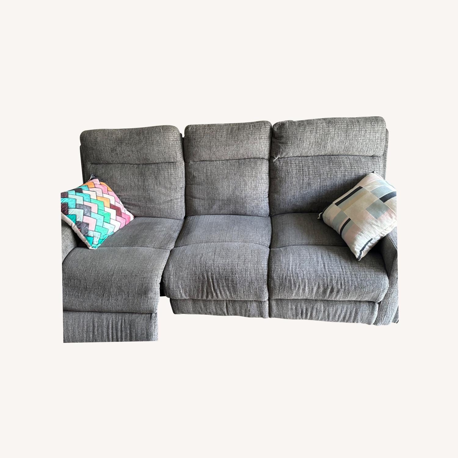Hewitt Grey Power Reclining Sofa AptDeco