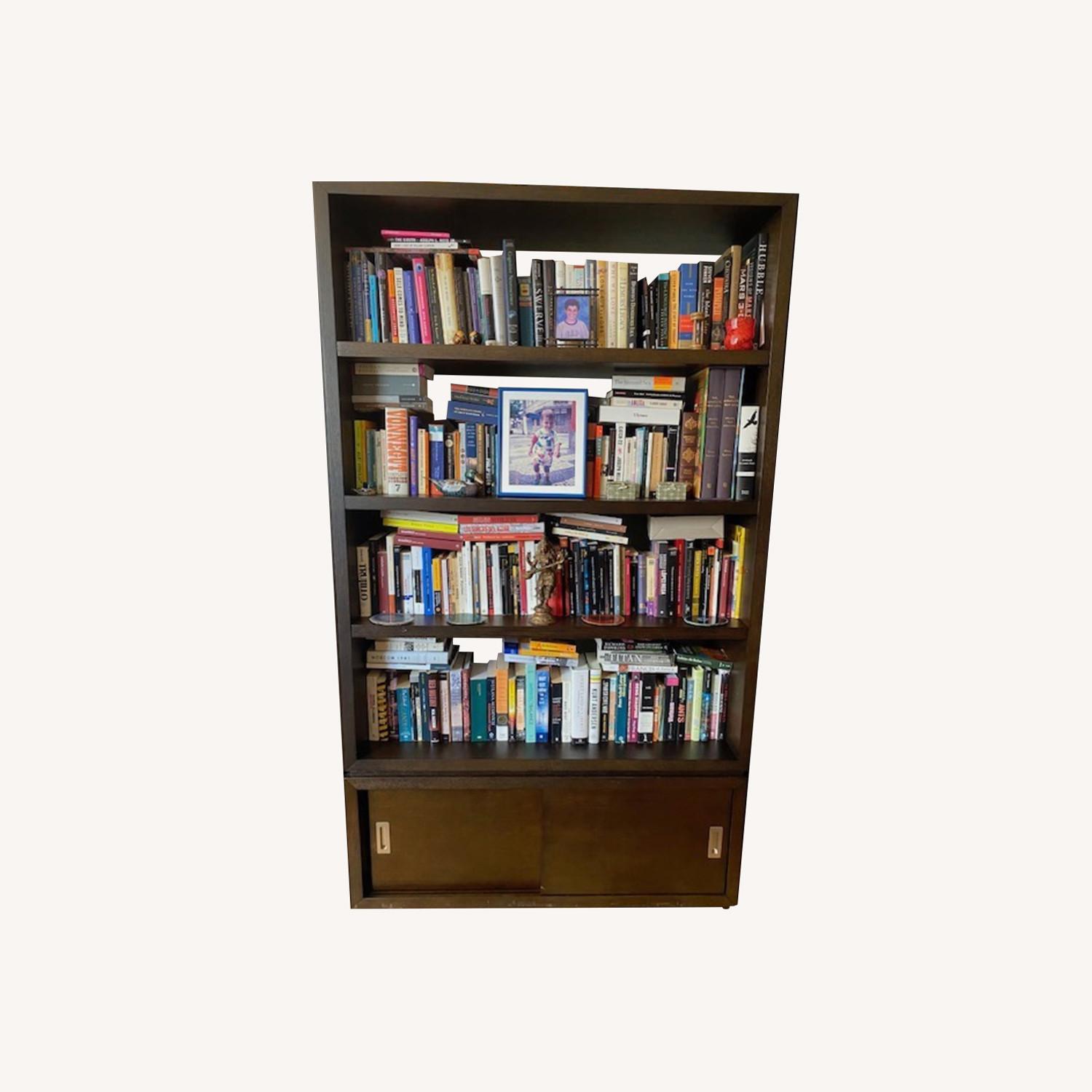 Branded Bookshelf + Sliding Doors Unit for storage - image-0