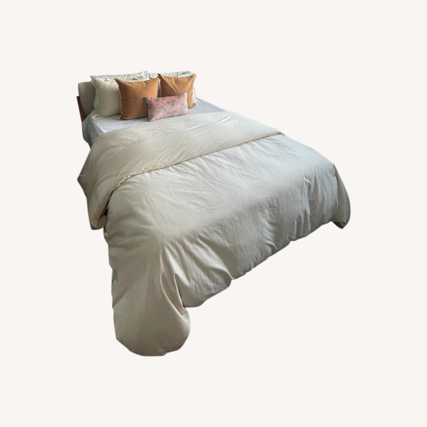 CB2 Drommen Acacia Wood Platform Queen Bed AptDeco