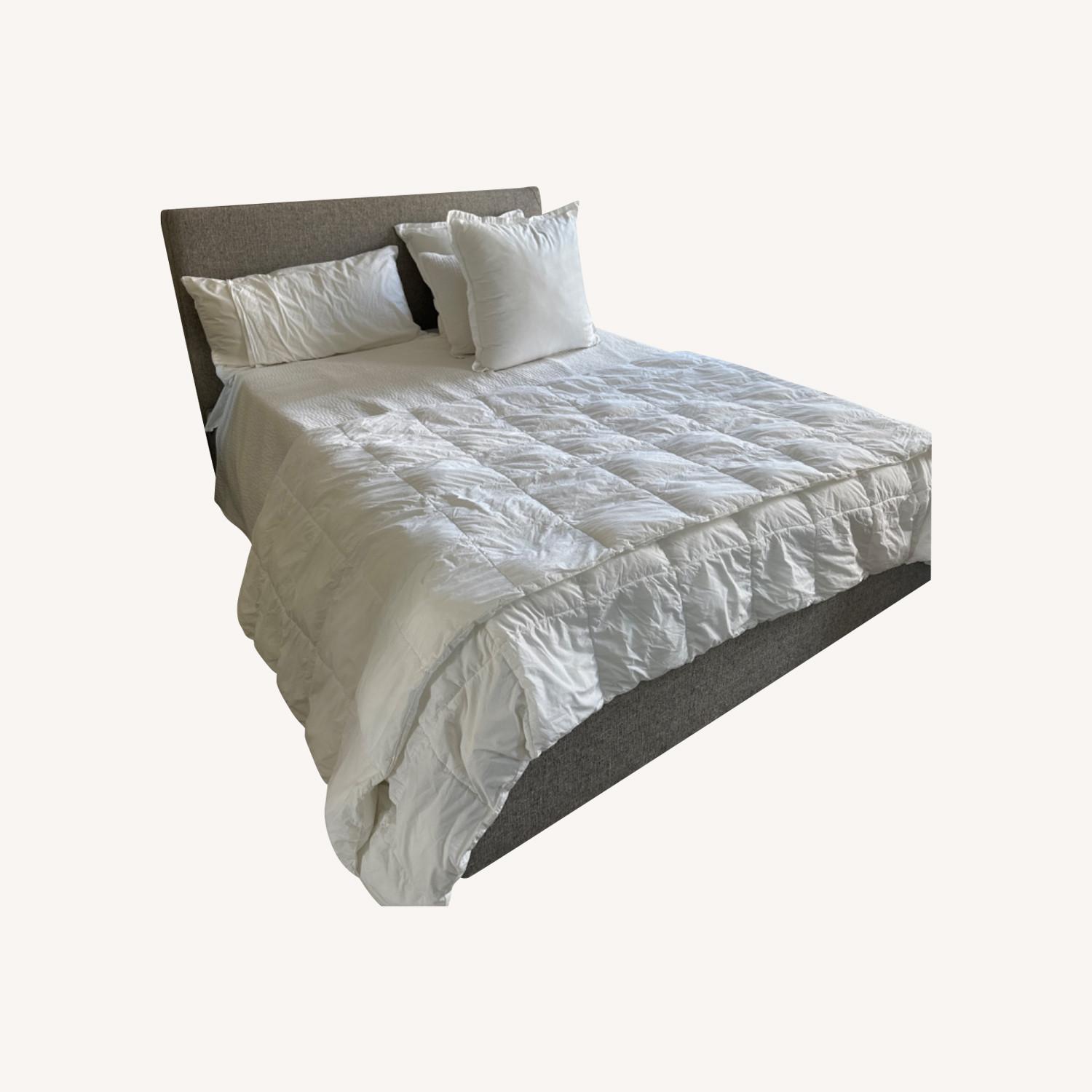 West Elm Upholstered Storage Bed AptDeco