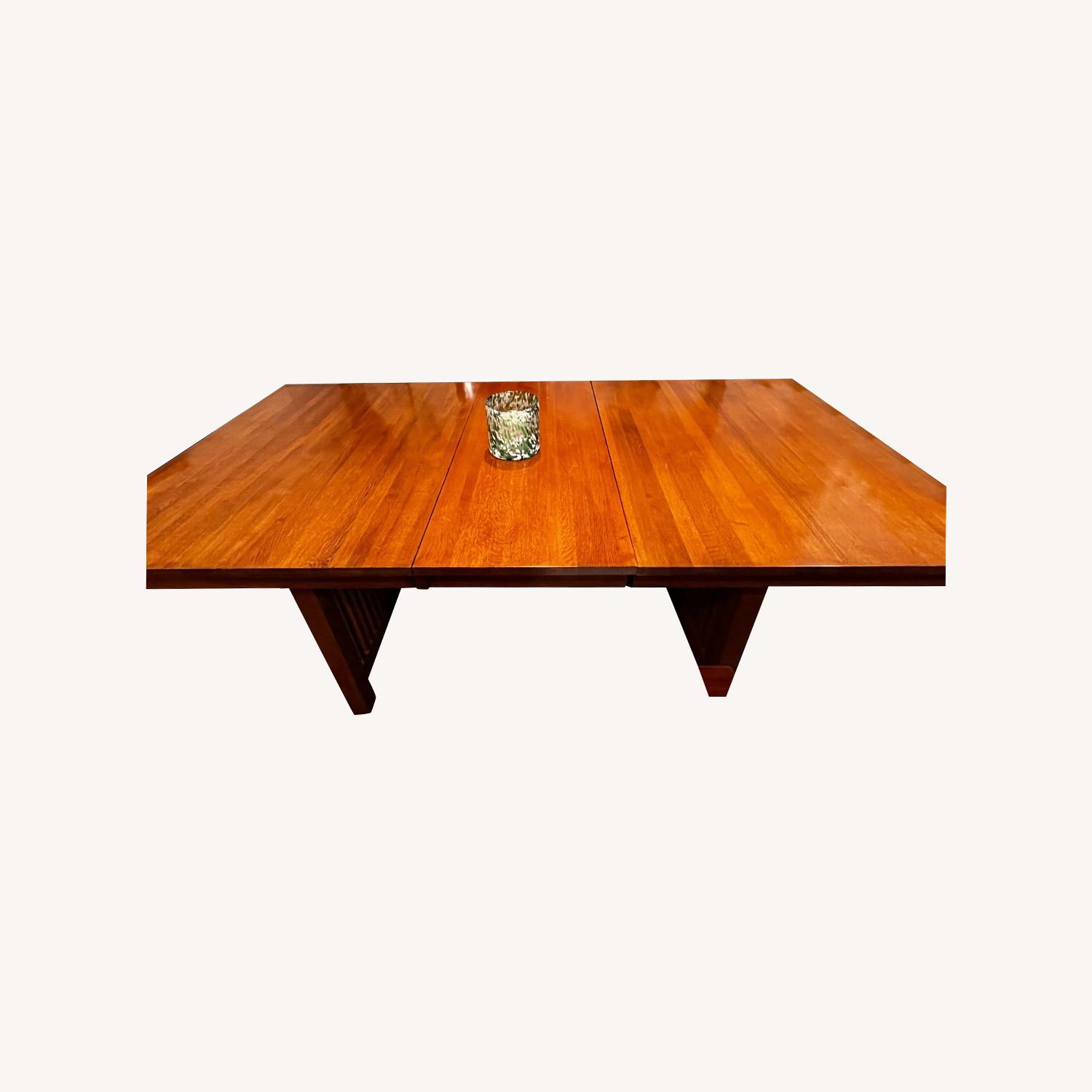 Mission style Dining Table With 2 Leaves - image-0