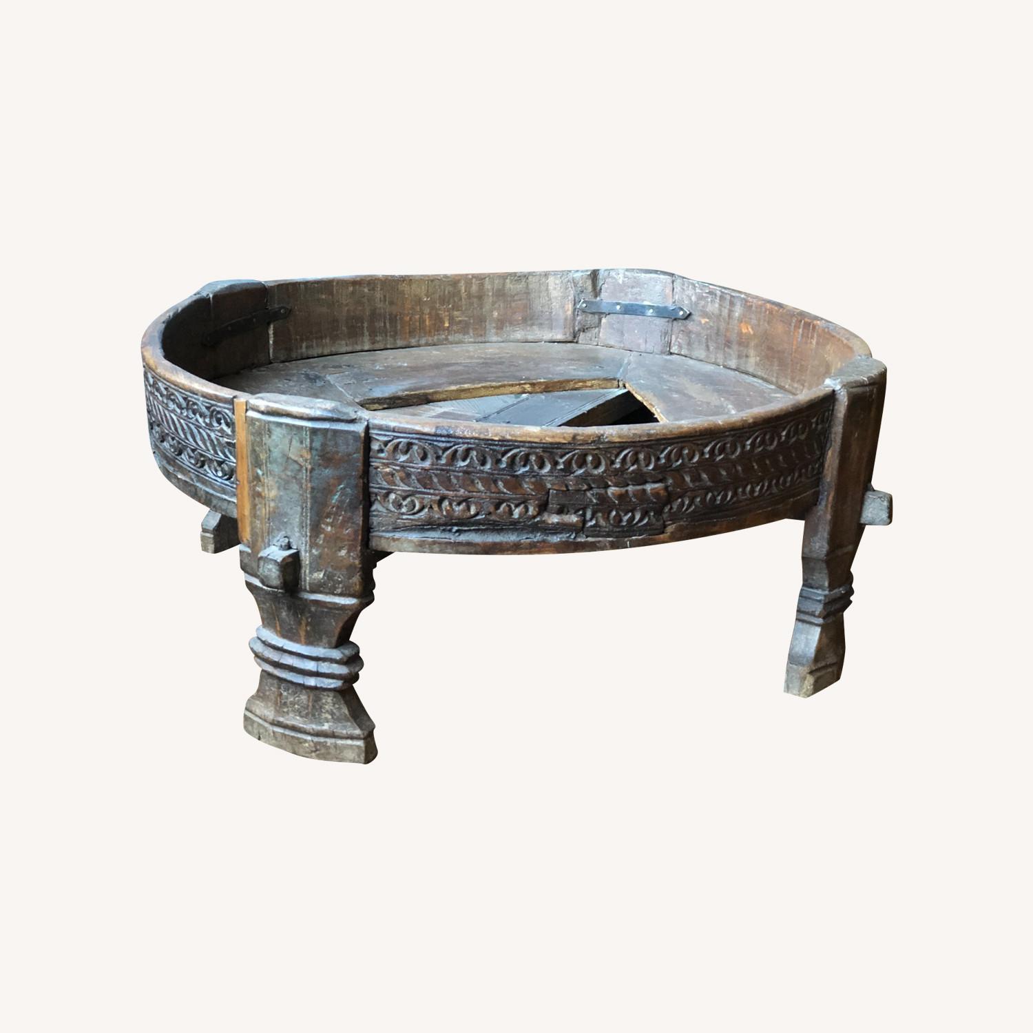 Old Indian Chakki Table - image-0