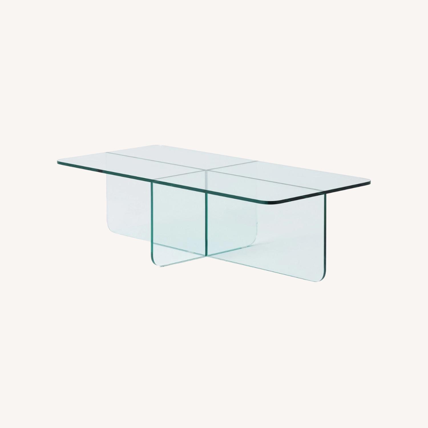 EQ3 Verre Rectangular Coffee Glass Table AptDeco