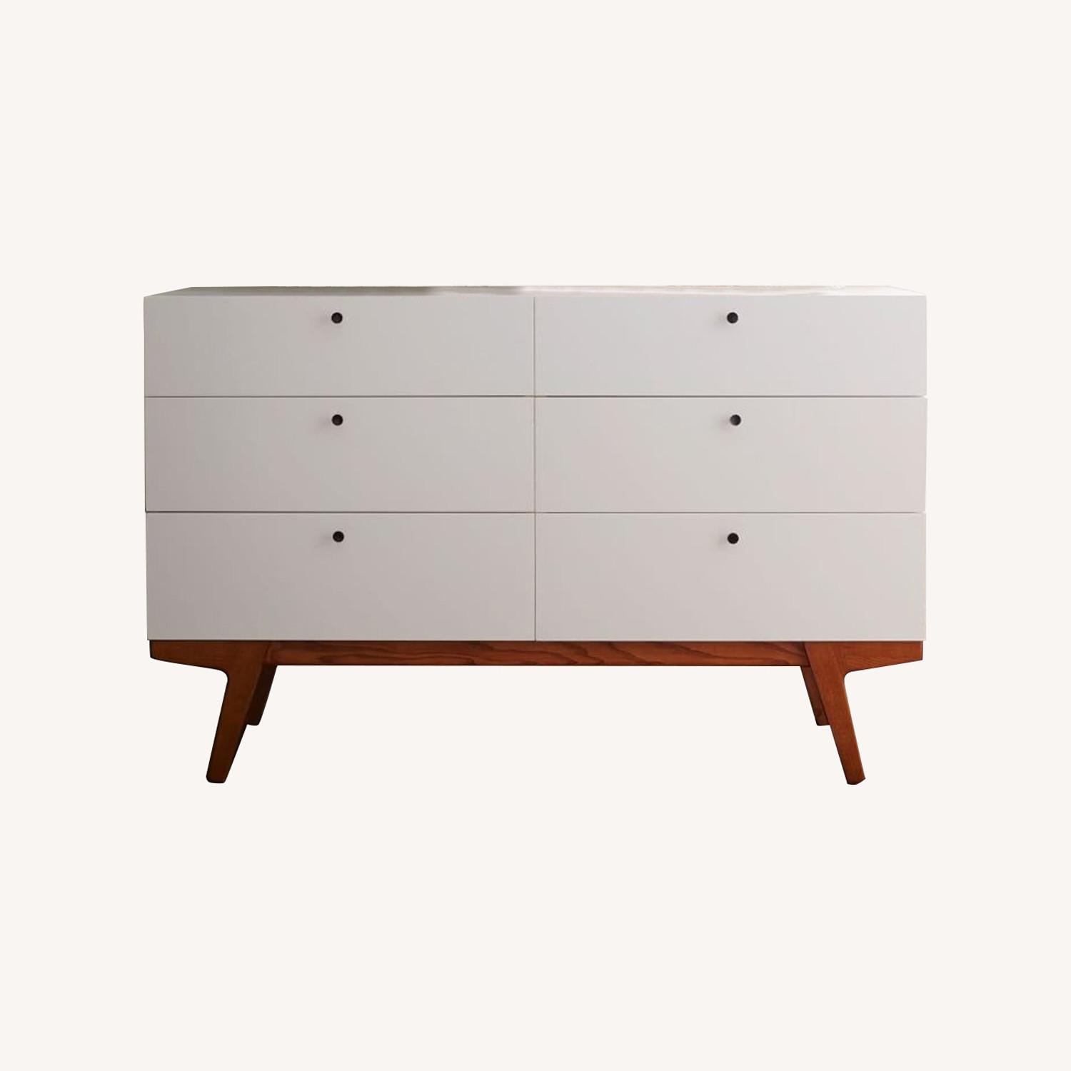 West Elm Modern 6Drawer Dresser, White Lacquer AptDeco