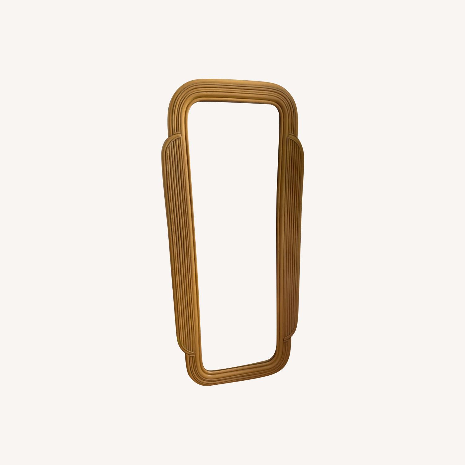 West Elm Rattan Floor Mirror - image-0
