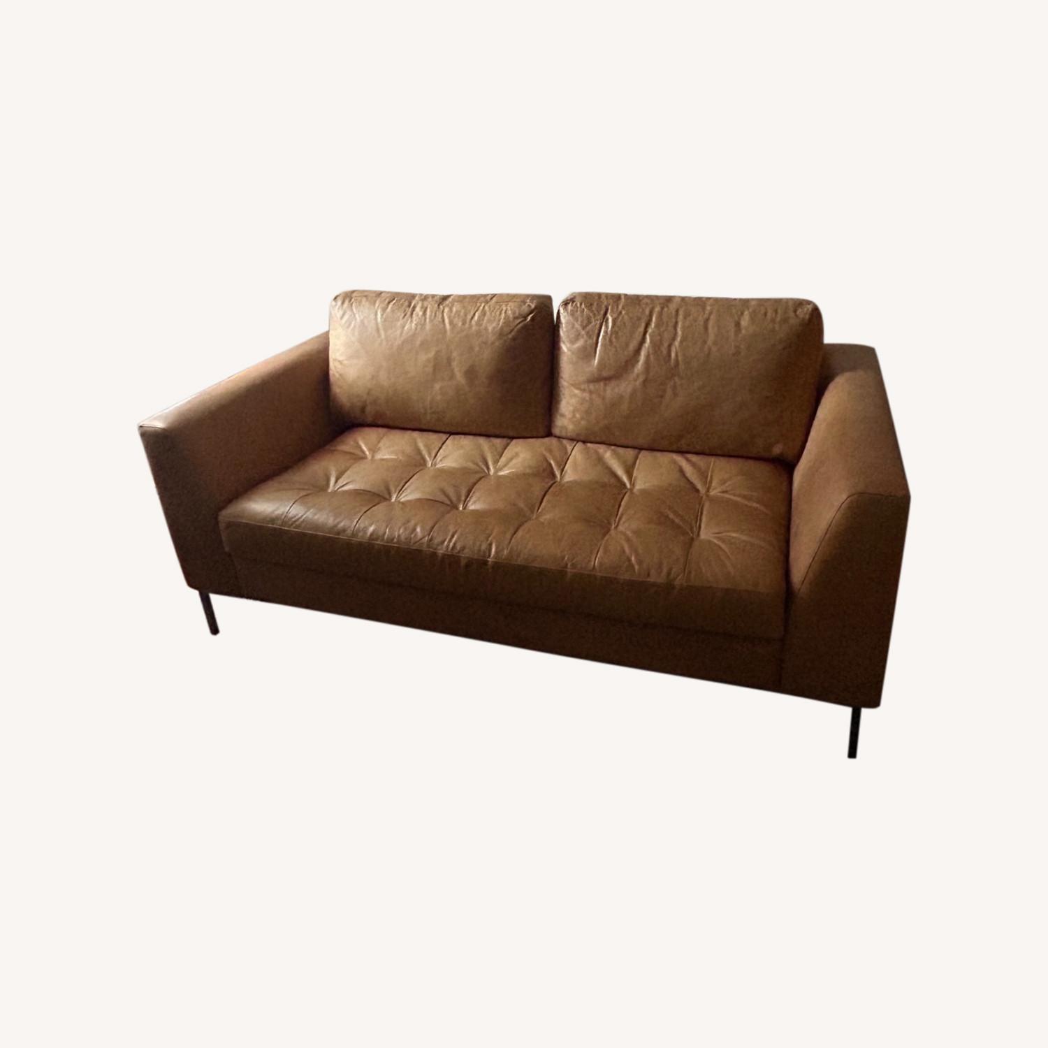 Poly and Bark Calle 75" Apartment Sofa (Cognac) AptDeco